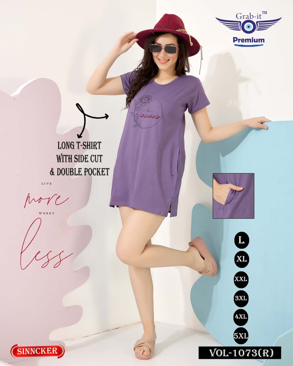 Vol 1073 R Grab It Sinker Women Long Tshirt Wholesale Price
