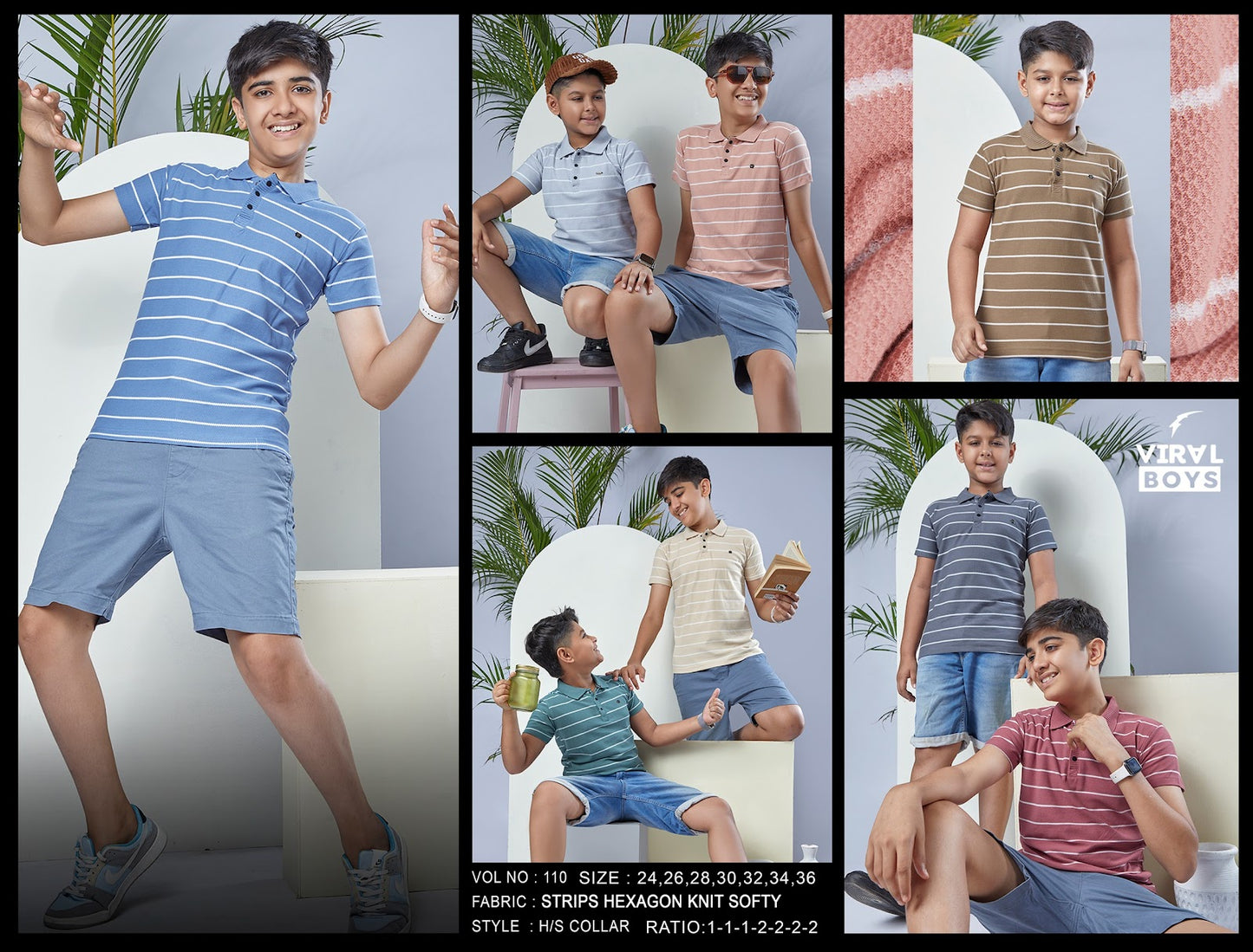 Vol 110 Viral Strips Boys Tshirt Supplier India
