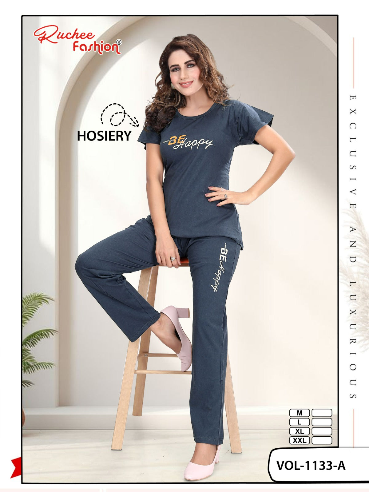 Vol 1133 Ruchee Fashion Hosiery Pyjama Night Suits Wholesaler Ahmedabad
