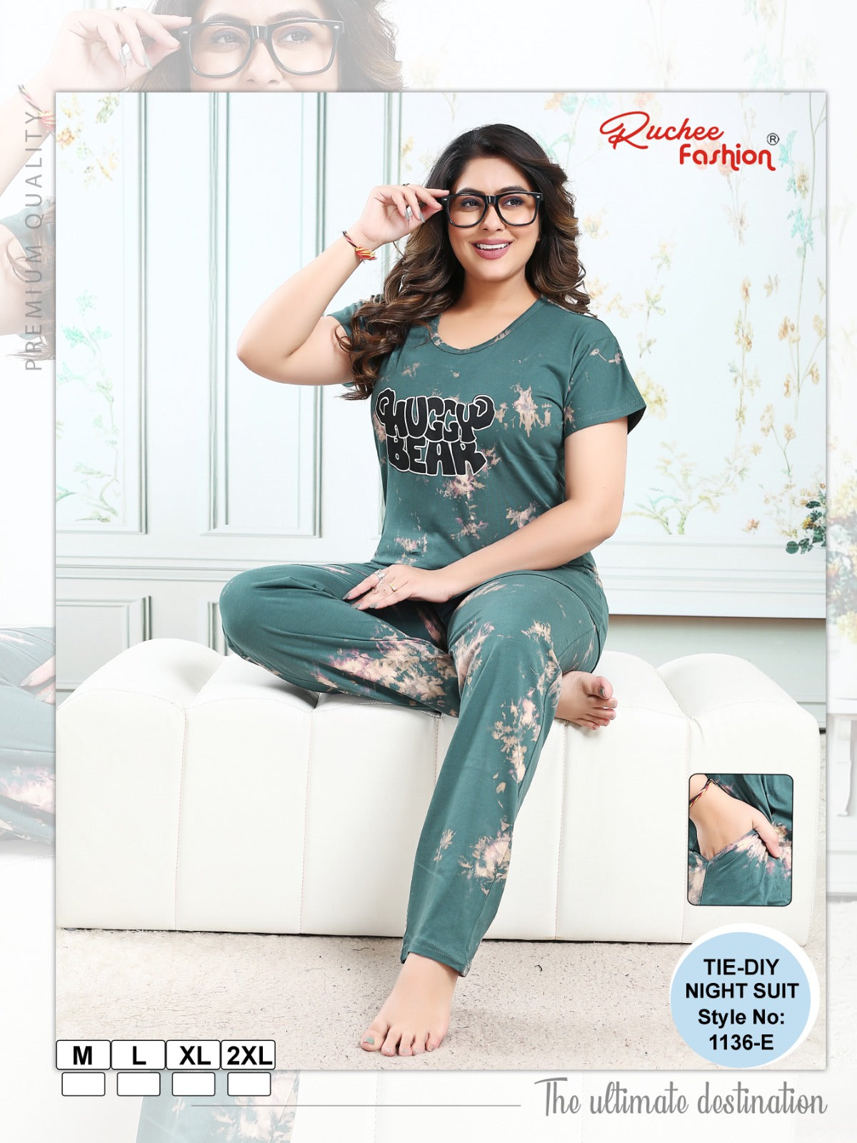 Vol 1136 Ruchee Fashion Hosiery Pyjama Night Suits Manufacturer Ahmedabad