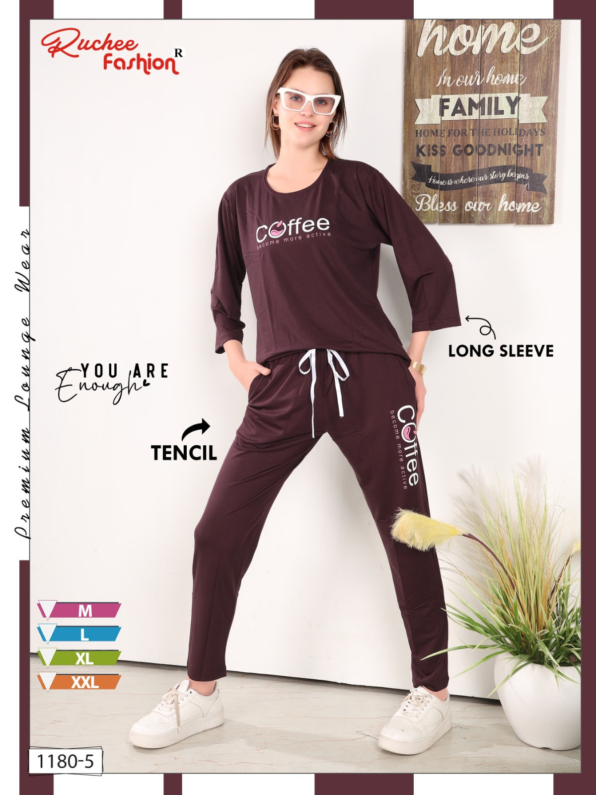 Vol 1180 Ruchee Fashion Tencil Pyjama Night Suits Exporter Gujarat