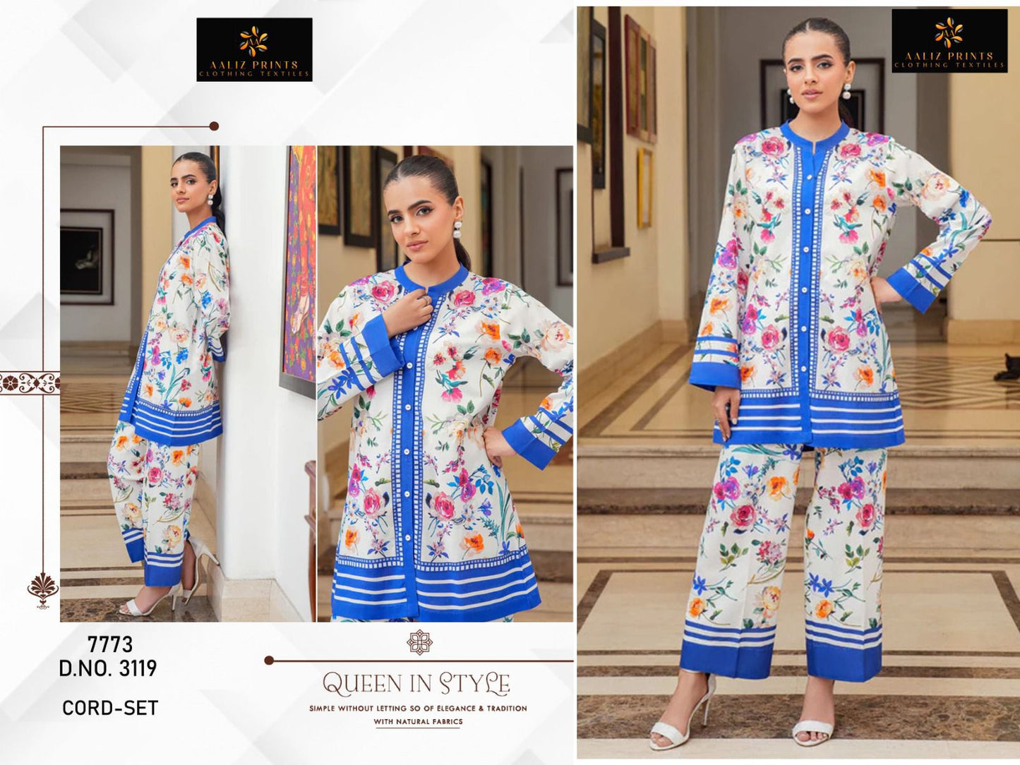 Vol 11 Karachi Aaliz Prints Lawn Co Ord Set Supplier