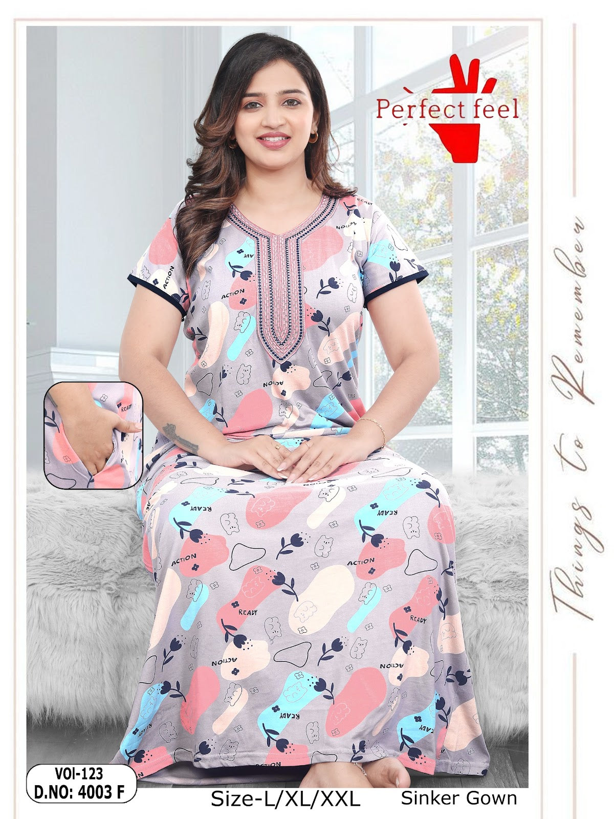 Vol 123 Perfect Feel Sinker Night Gowns Supplier Gujarat