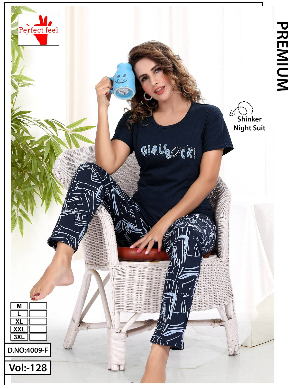 Vol 128 Perfect Feel Sinker Pyjama Night Suits Wholesaler Ahmedabad