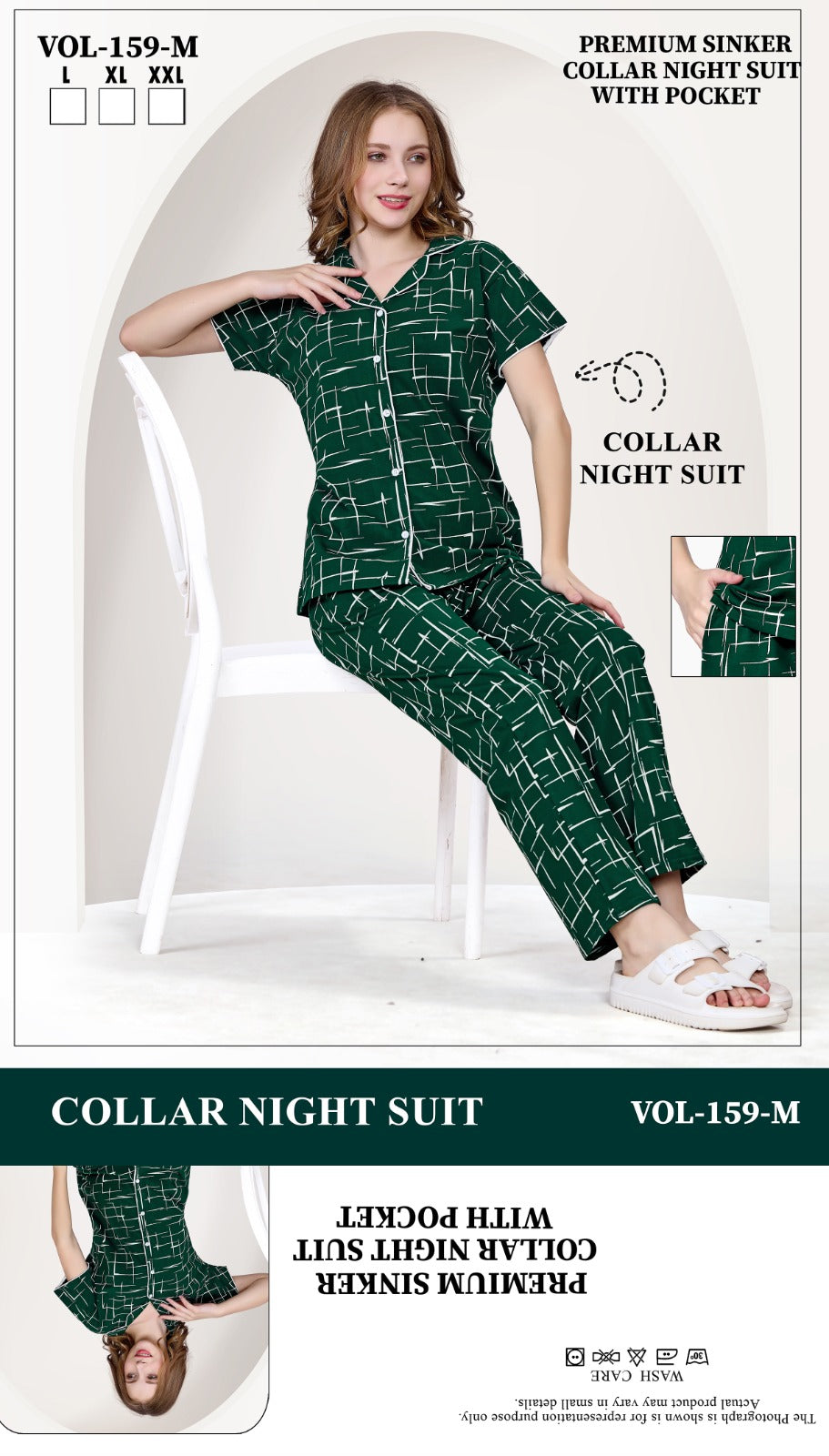 Vol 159 M Jyc Sinker Collar Night Suits Supplier Ahmedabad