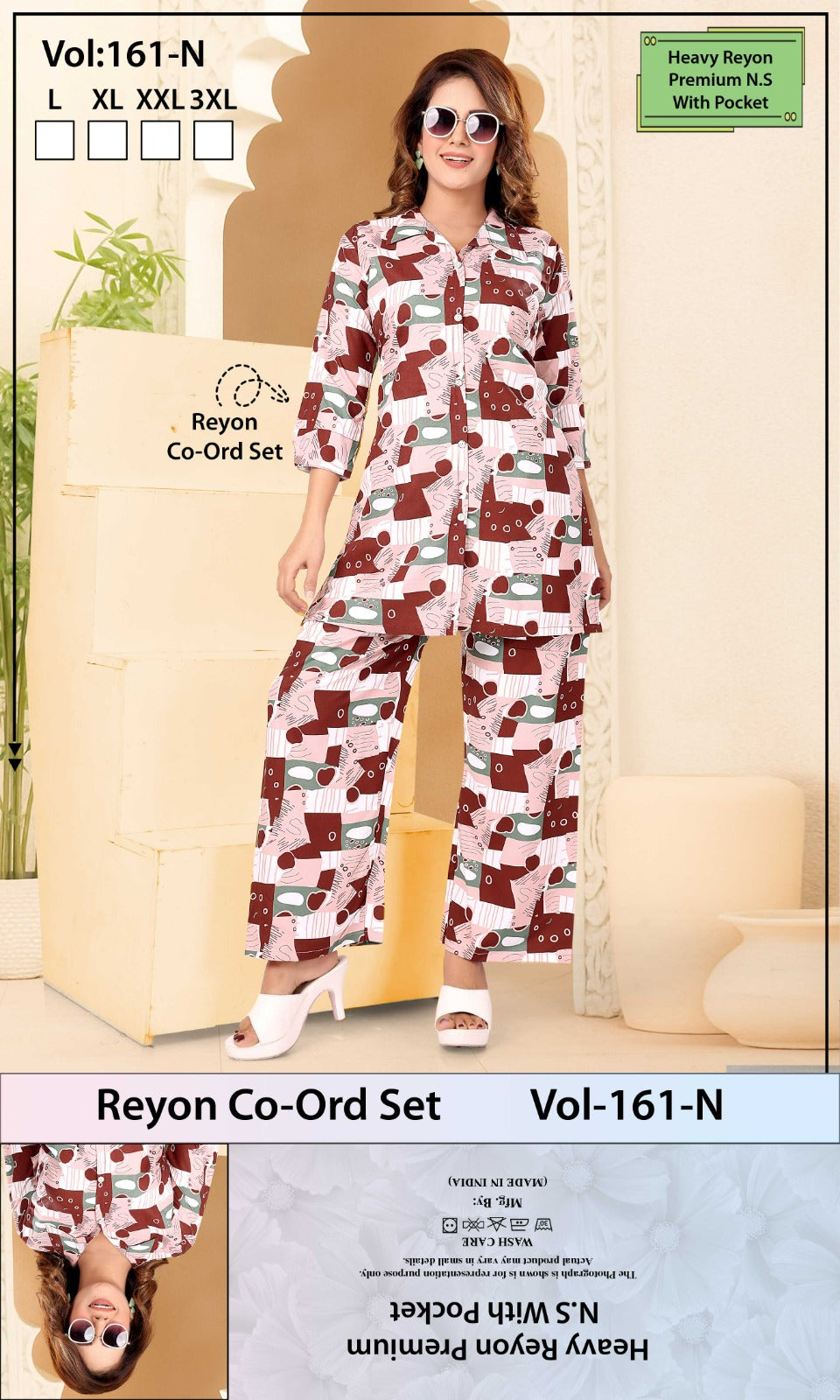 Vol 161 N Jyc Rayon 22Kg Co Ord Set Supplier