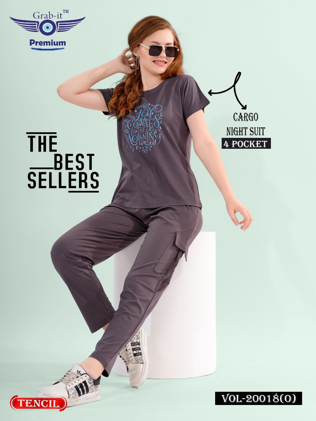 Vol 20018 0 Grab It Tencil Pyjama Night Suits Supplier Ahmedabad