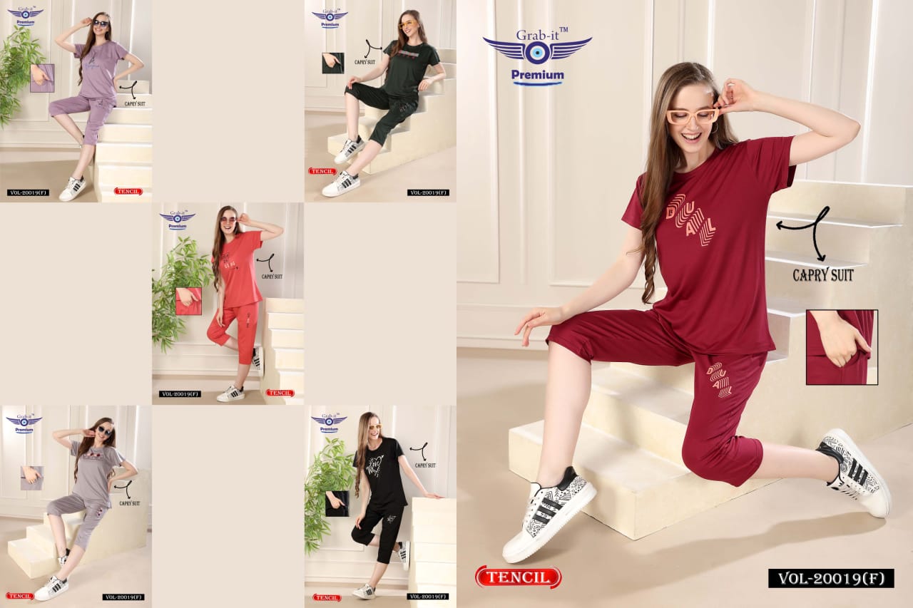 Vol 20019 F Grab It Capri Night Suits Exporter Ahmedabad