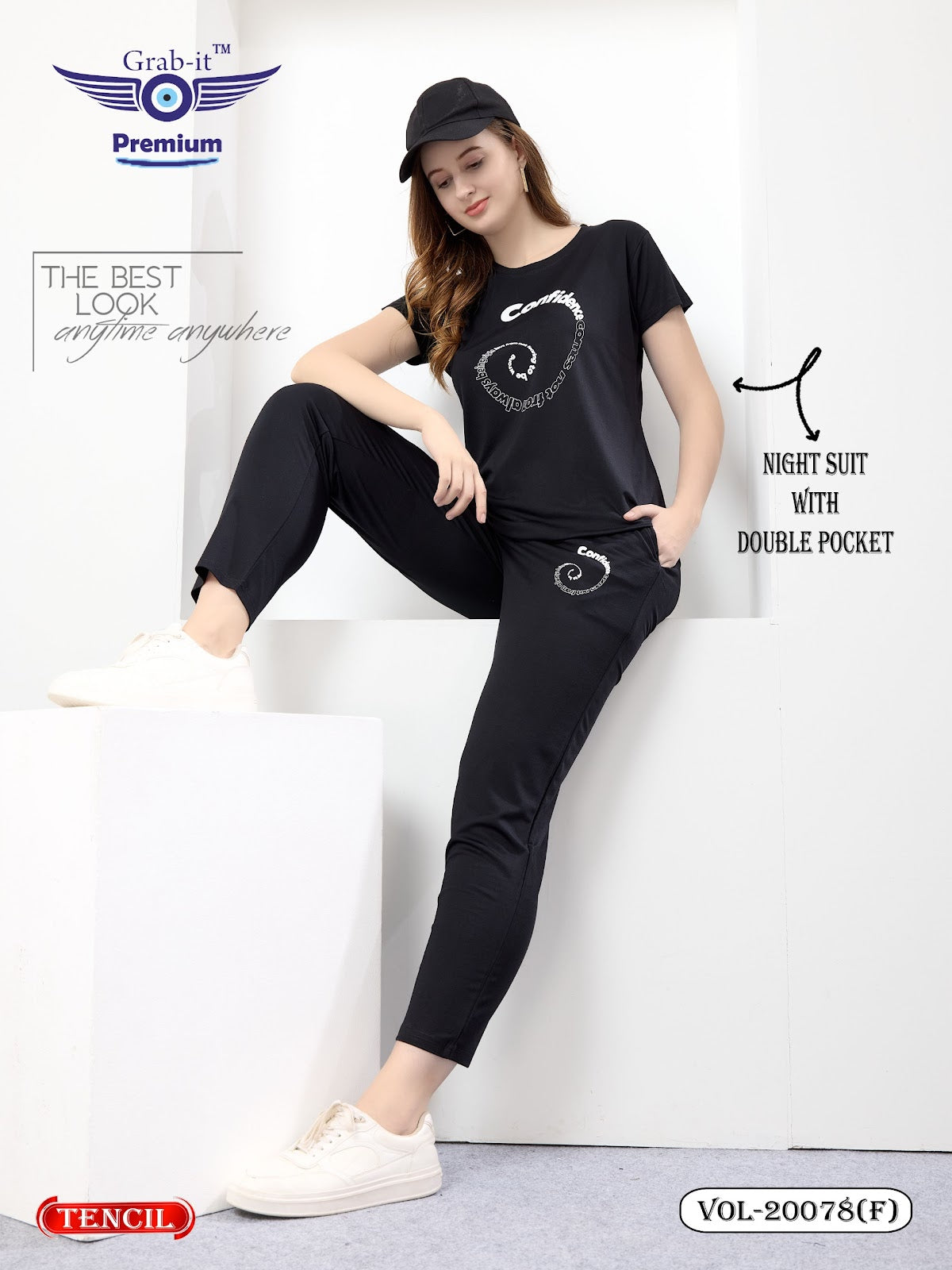 Vol 20078 F Grab It Tencil Pyjama Night Suits Wholesale Rate