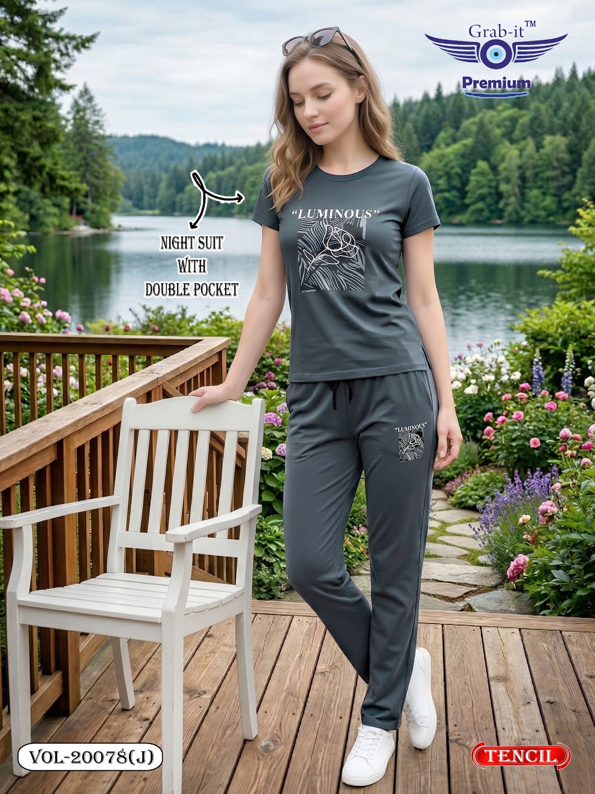 Vol 20078 J Grab It Tencil Pyjama Night Suits Supplier India