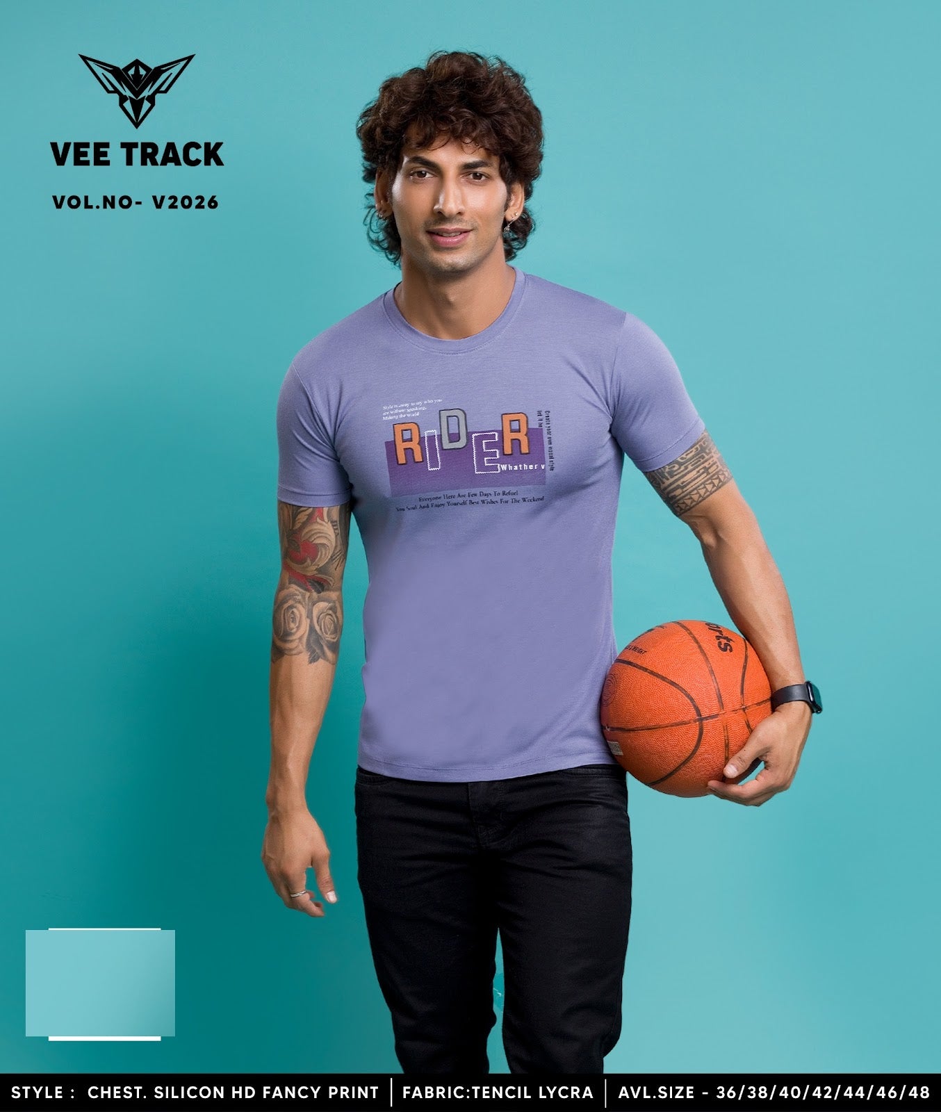 Vol 2026 Vee Track Tencil Lycra Mens Tshirts Supplier Ahmedabad