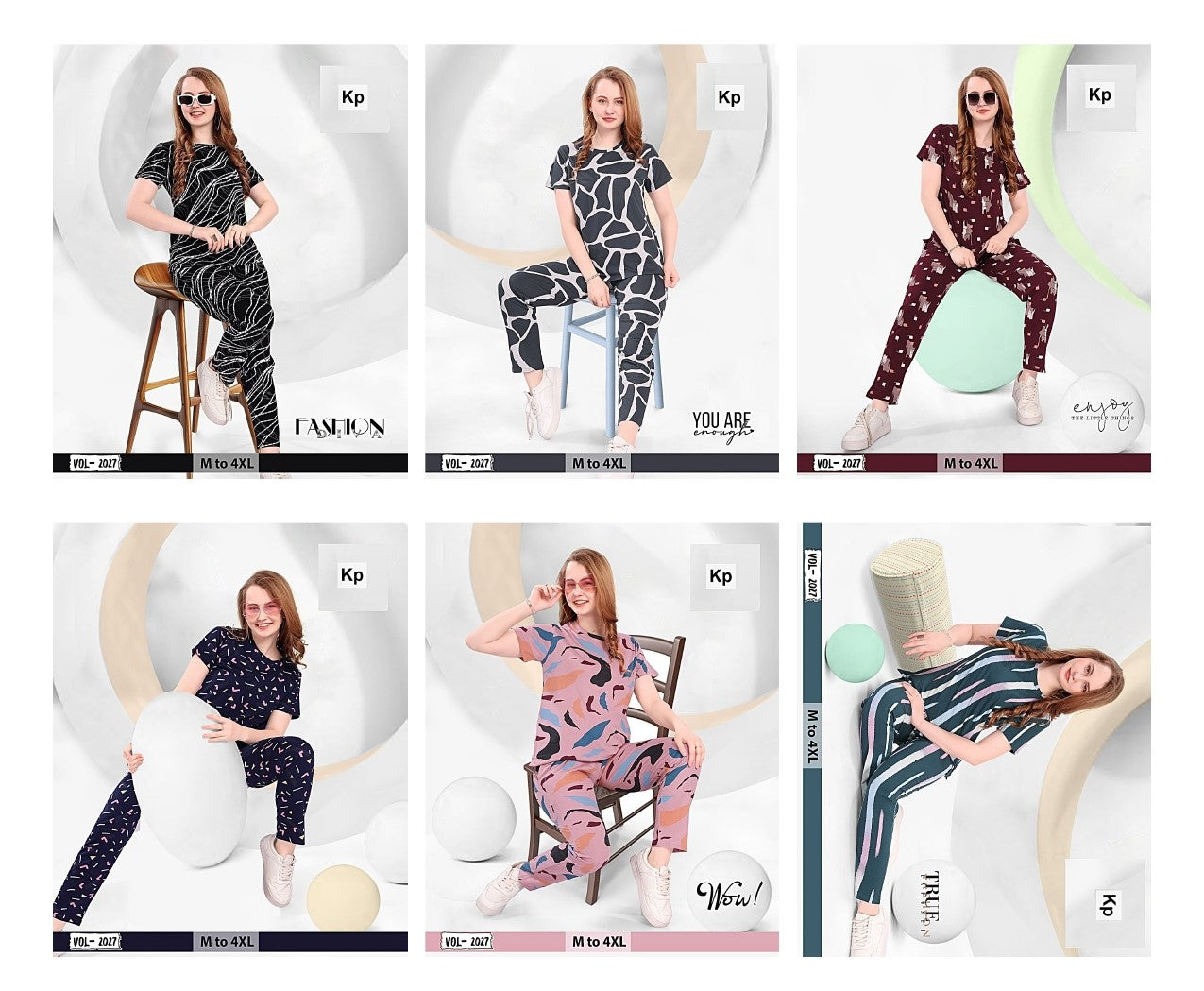 Vol 2027 Kp Hosiery Pyjama Night Suits Exporter Gujarat