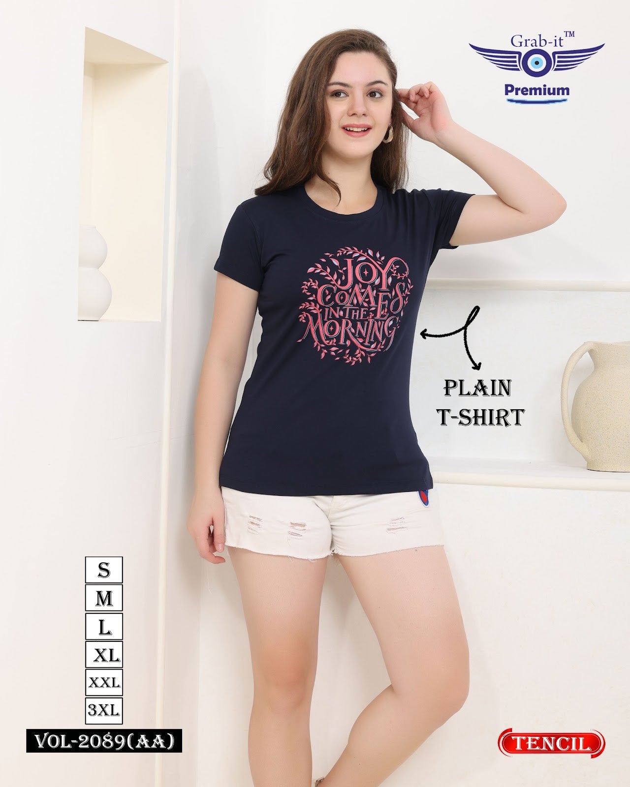 Vol 2089 Aa Grab It Tencil Women Tshirt Wholesaler Ahmedabad