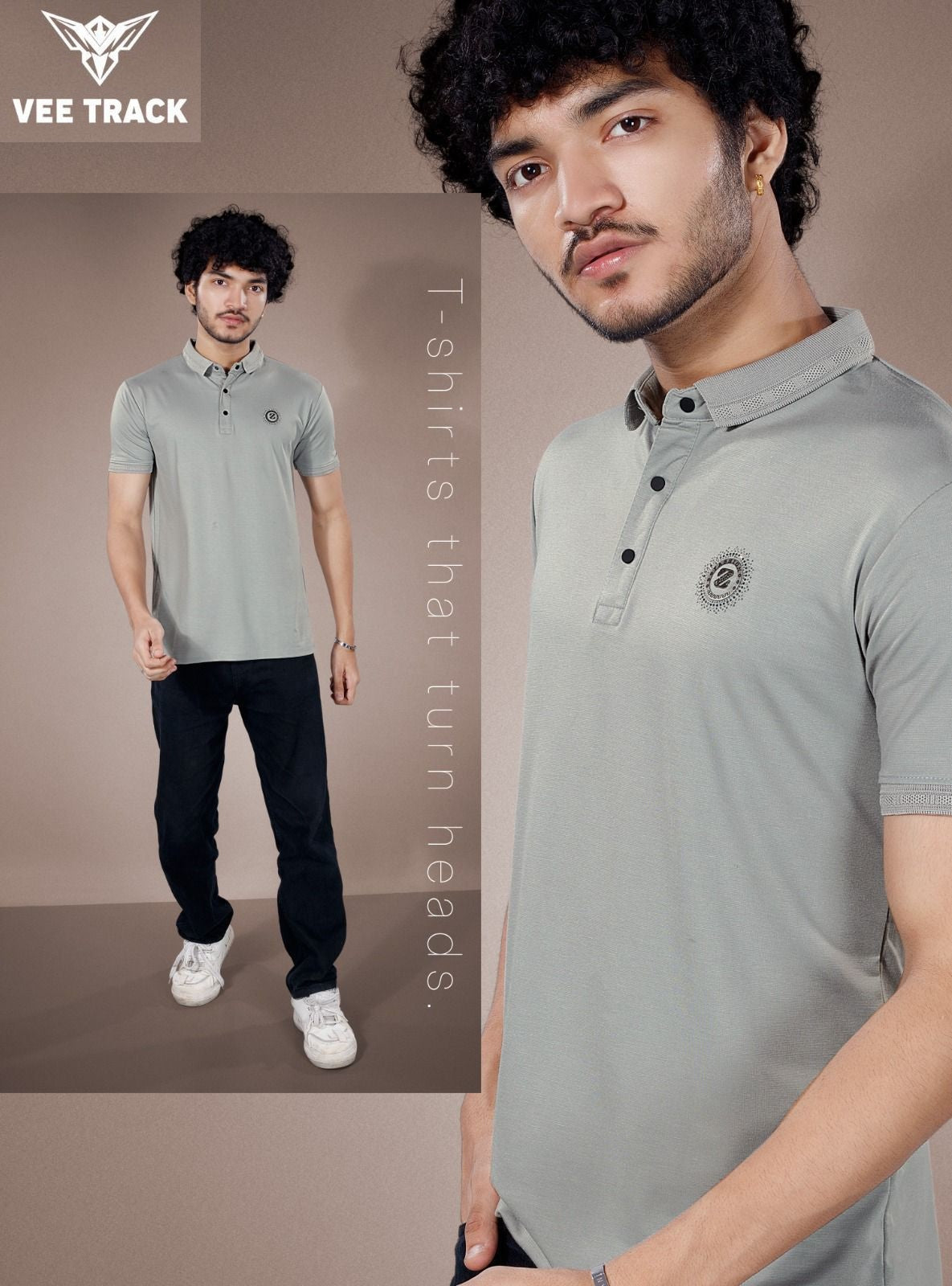 Vol 2089 Vee Track Tencil Lycra Mens Tshirts Wholesaler