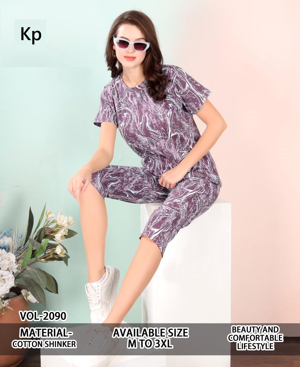 Vol 2090 Kp Sincker Capri Night Suits Manufacturer