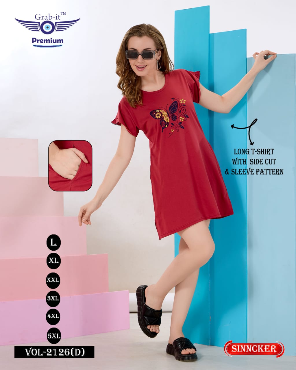 Vol 2126 D Grab It Sincker Women Long Tshirt Wholesaler Ahmedabad