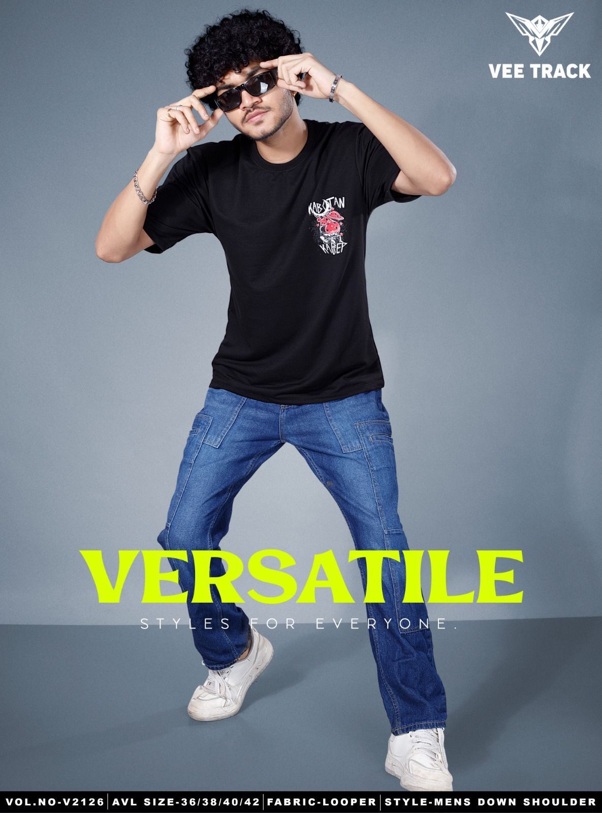 Vol 2126 Vee Track Looper Mens Tshirts Exporter India