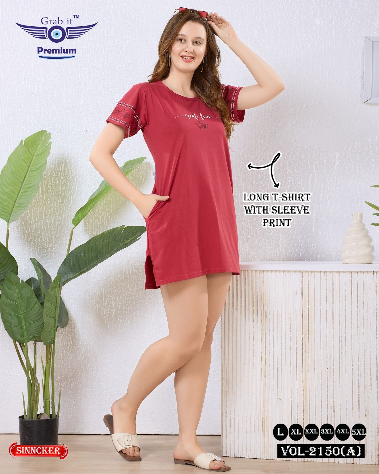 Vol 2150 A Grab It Sinker Women Long Tshirt Wholesale Price