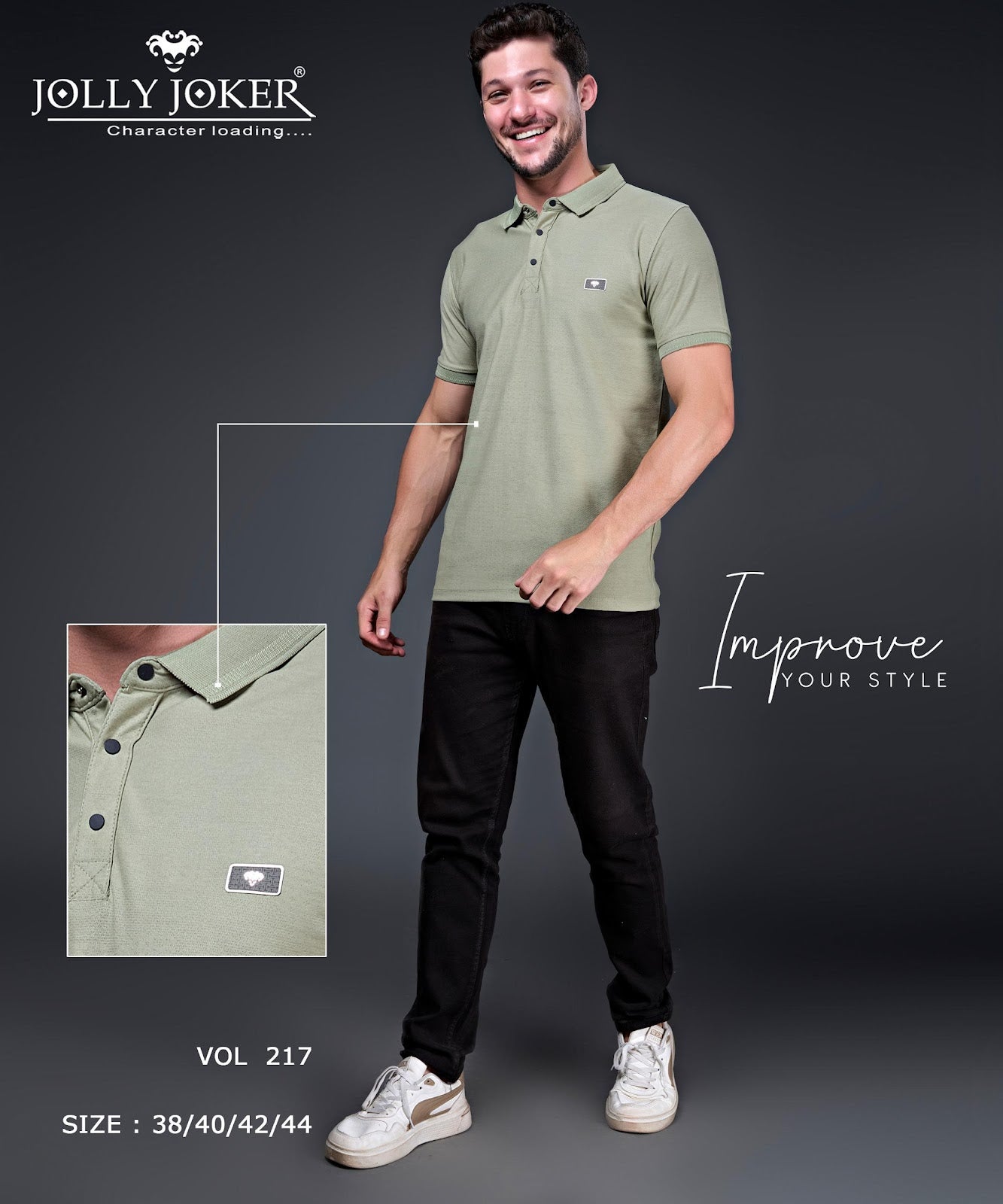 Vol 217 Jolly Joker Cotton Mens Tshirts Manufacturer