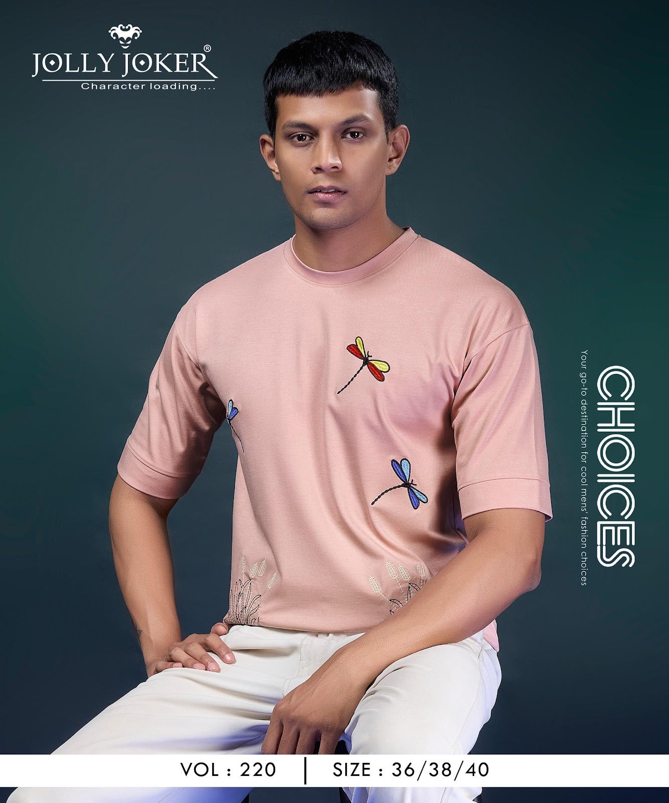 Vol 220 Jolly Joker Tencil Mens Tshirts Exporter Ahmedabad