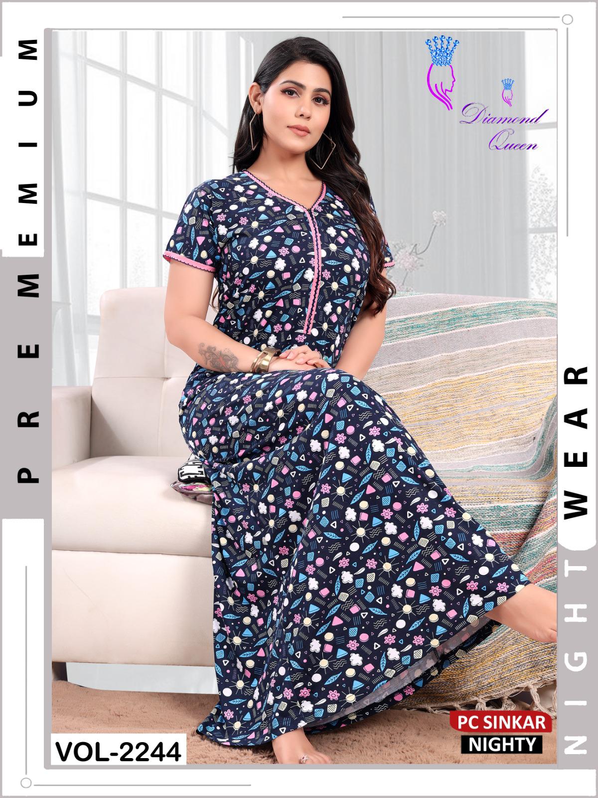 Vol 2244 Diamond Queen Sinker Night Gowns Supplier Gujarat