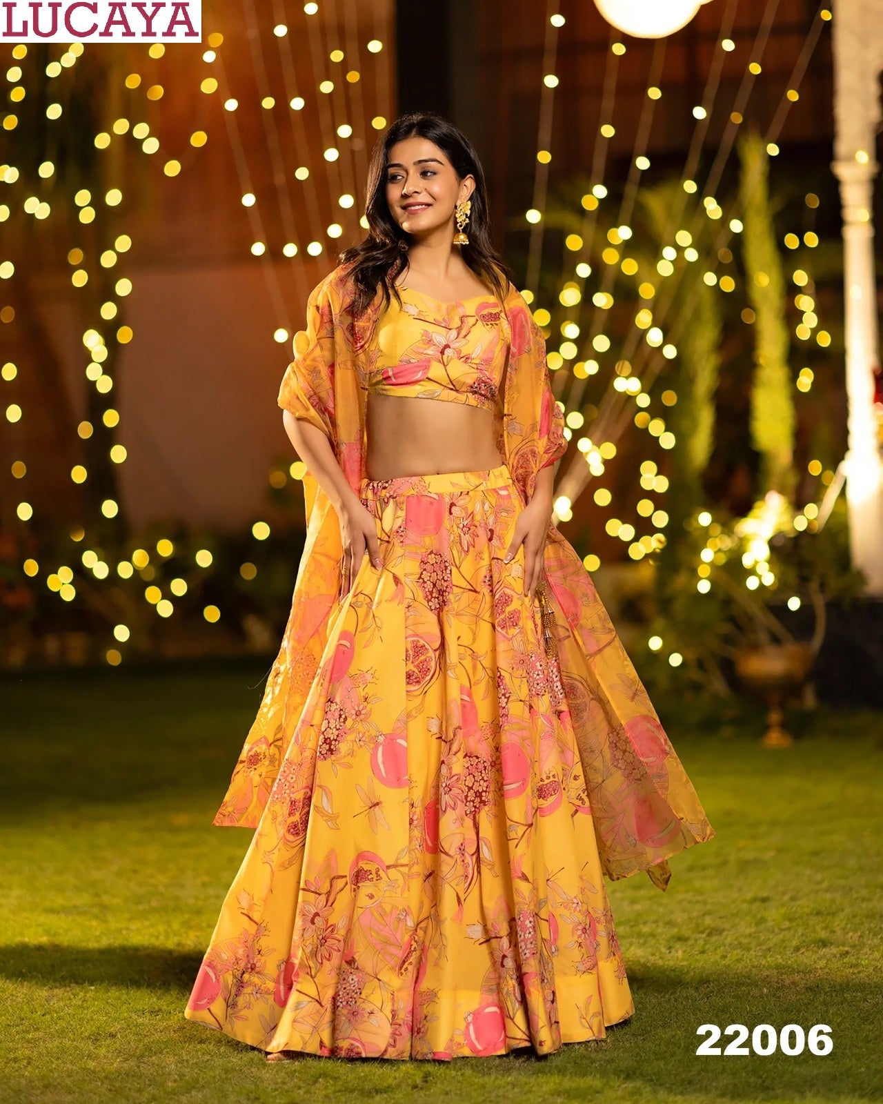 वॉल्यूम 22 22001-22007 लुकाया एयरटेक्स चिनॉन रेडीमेड लहंगा चोली थोक मूल्य