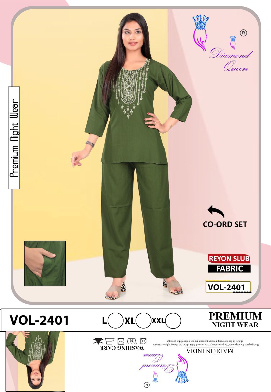 Vol 2401 Diamond Queen Reyon Co Ord Set Wholesale Price