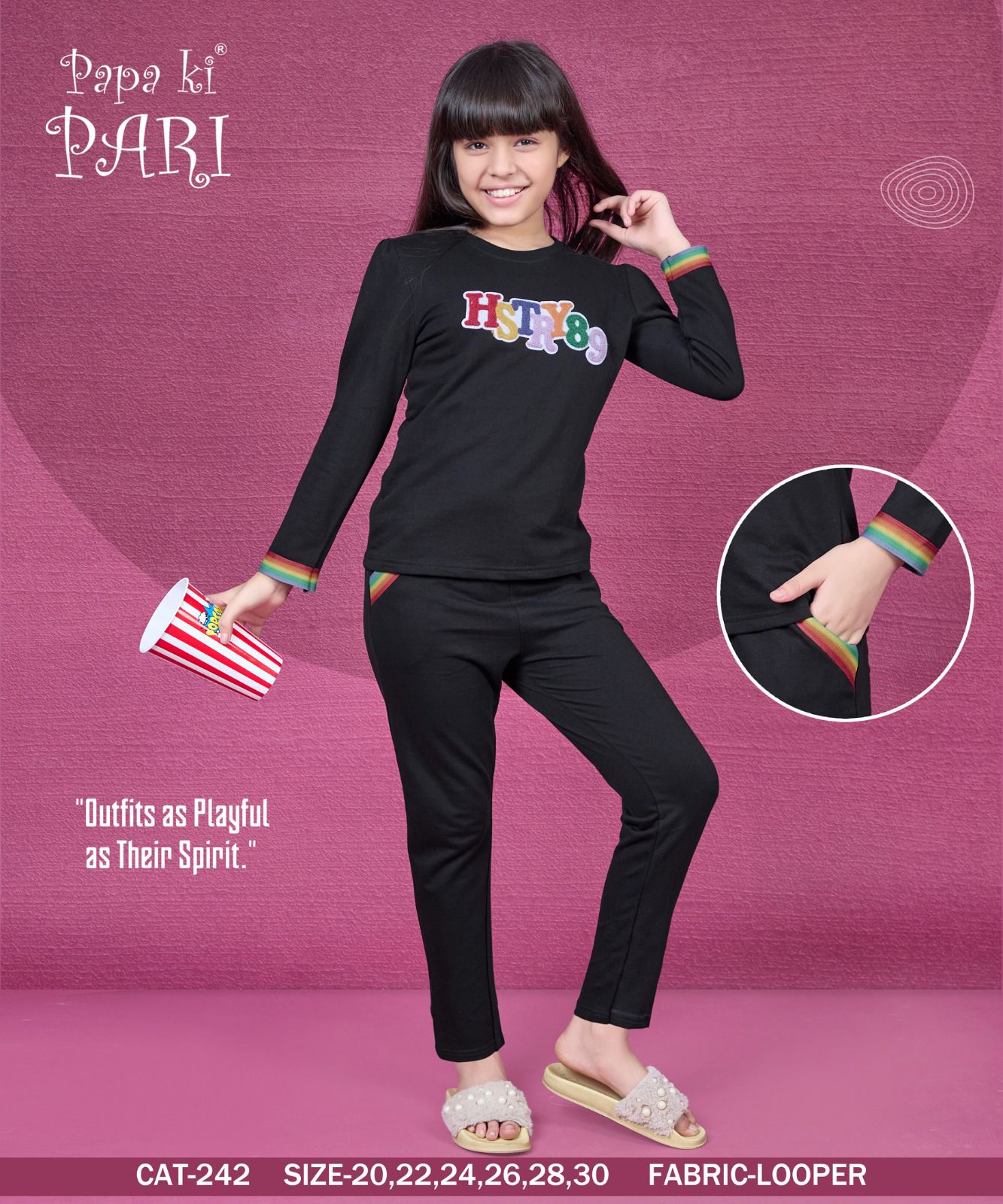 Vol 242 Papa Ki Pari Cotton Looper Girls Pant Set Manufacturer Gujarat