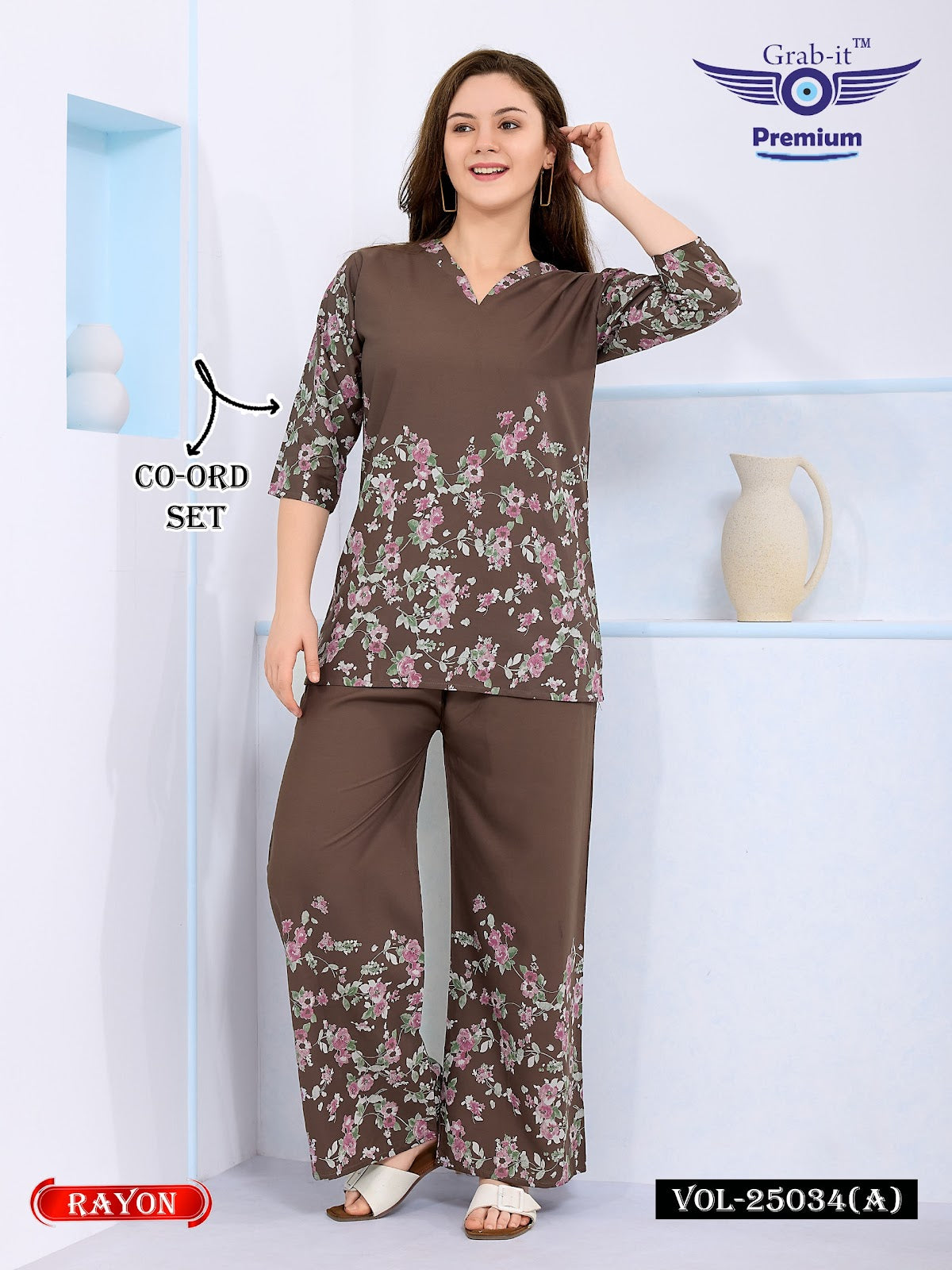 Vol 25034 A Grab It Rayon Co Ord Set Manufacturer