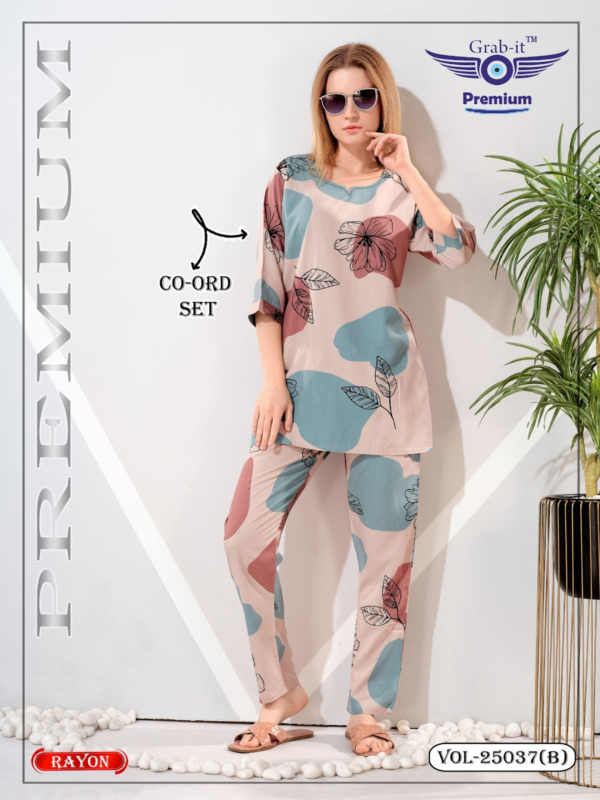 Vol 25037 B Grab It Rayon Co Ord Set Wholesale Price