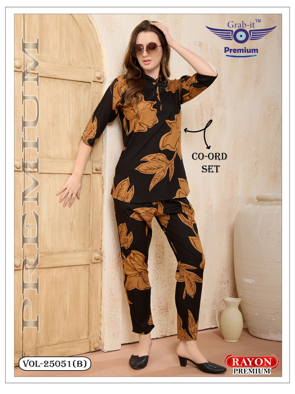 Vol 25051 B Grab It Rayon Co Ord Set Exporter Gujarat