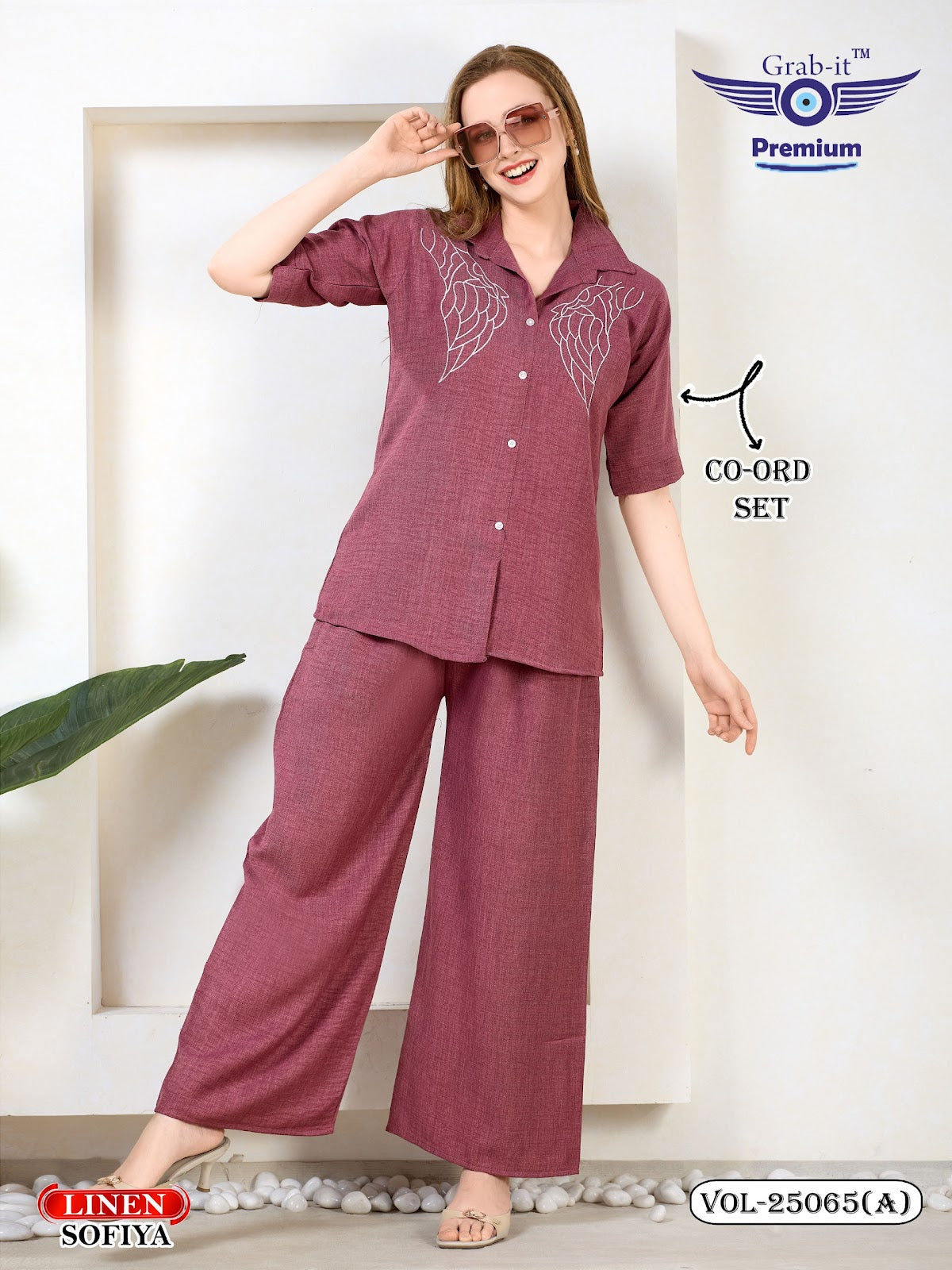 Vol 25065 A Grab It Linen Co Ord Set Wholesaler Gujarat