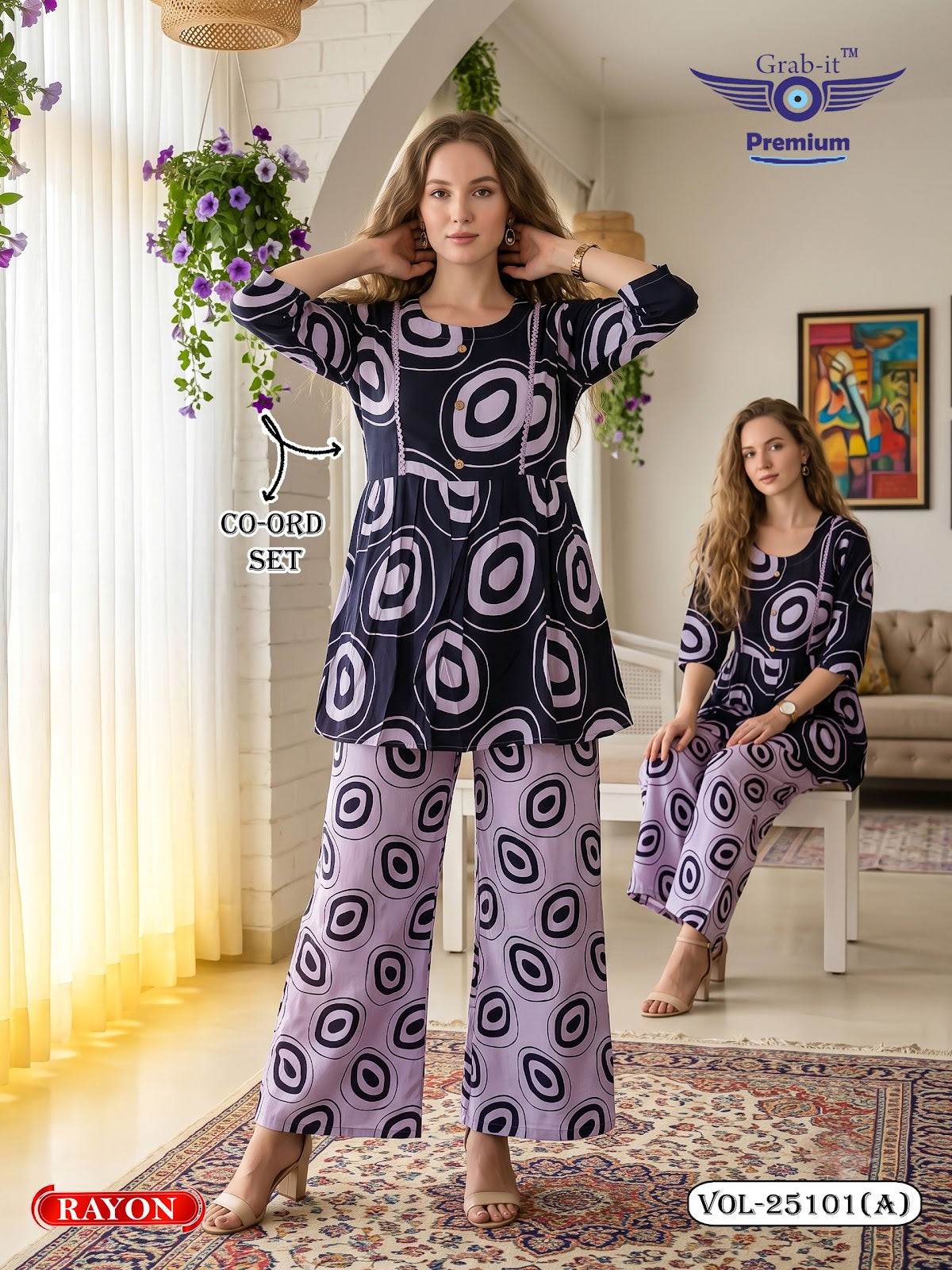 Vol 25101 A Grab It Rayon Co Ord Set Supplier