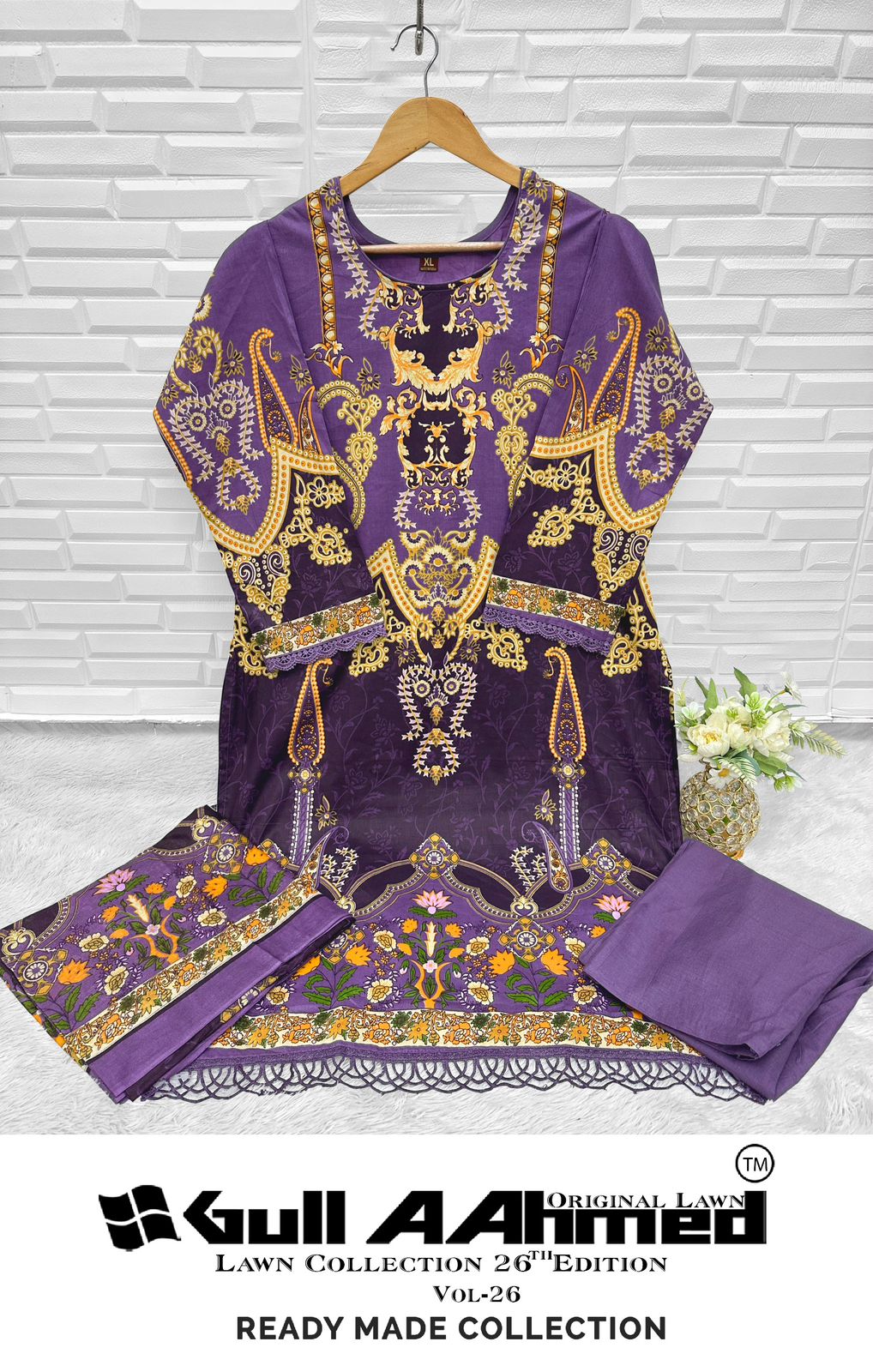 Vol 26 Lawn Collection Gul Ahmed Karachi Readymade Suits Exporter Ahmedabad