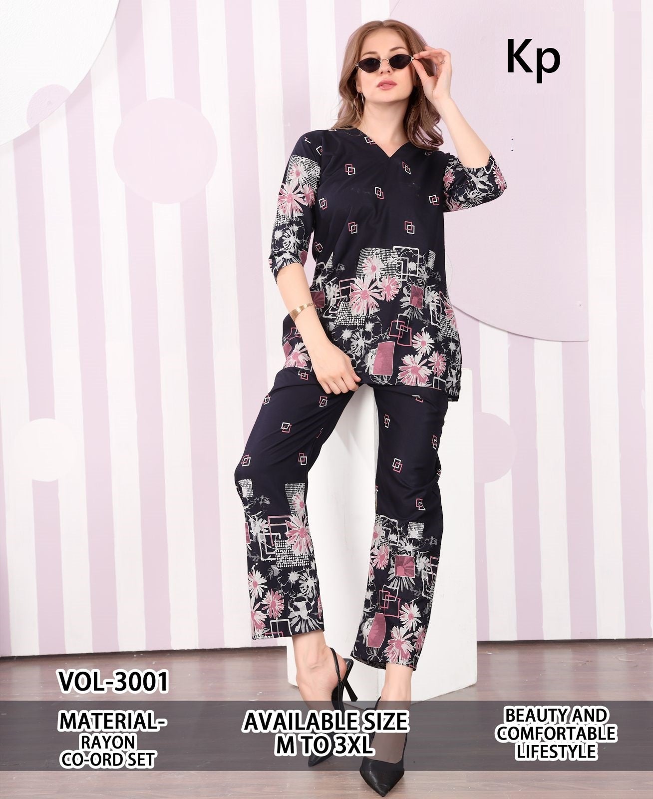 Vol 3001 Kp Rayon Co Ord Set Manufacturer