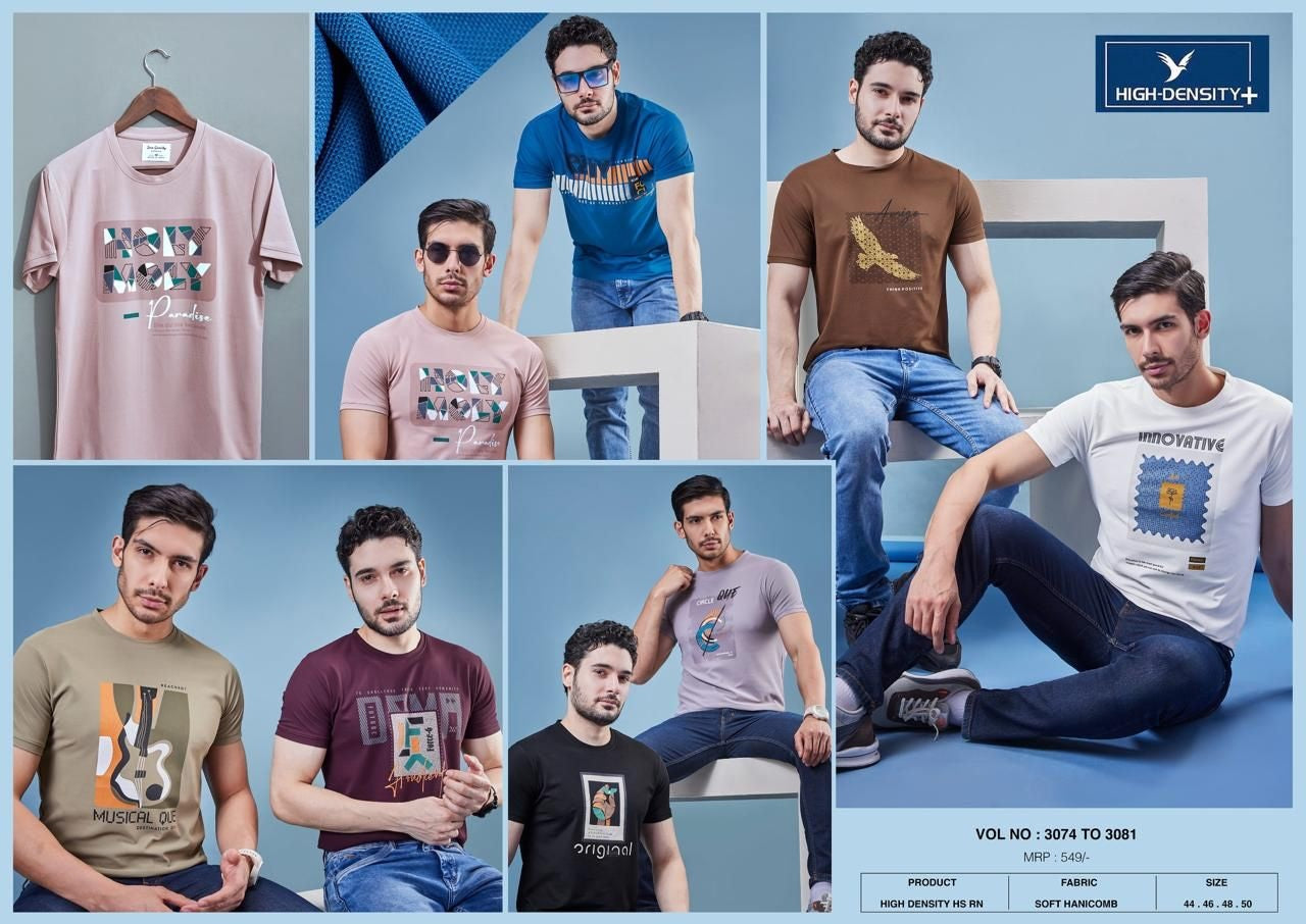 Vol 3074 - 3081 High Density Honey Comb Mens Tshirts Supplier