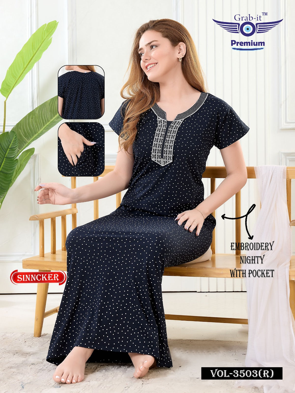 वॉल्यूम 3503 आर ग्रैब इट सिंकर नाइट गाउन सप्लायर इंडिया