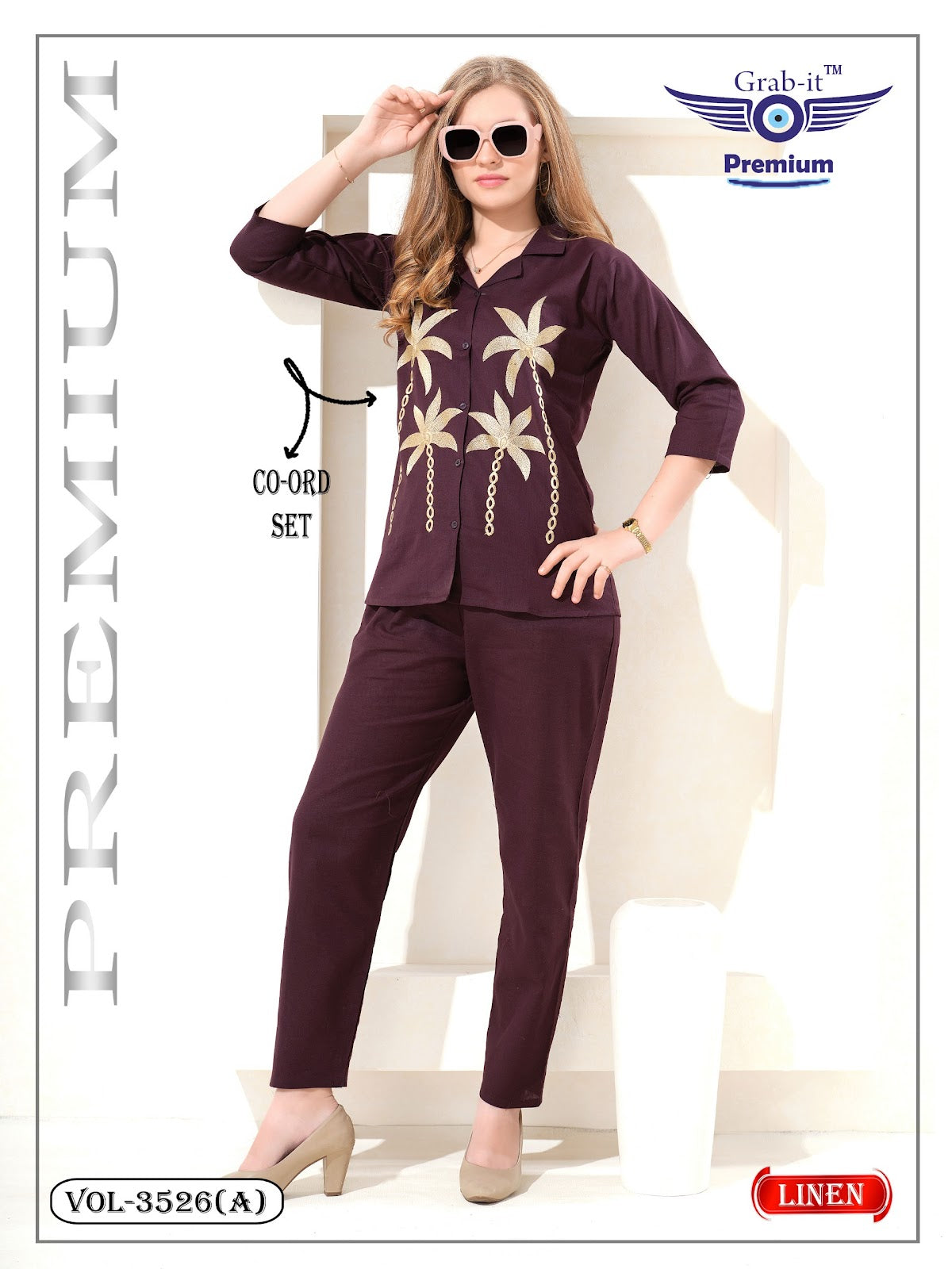 Vol 3526 A Grab It Linen Co Ord Set Wholesale Price