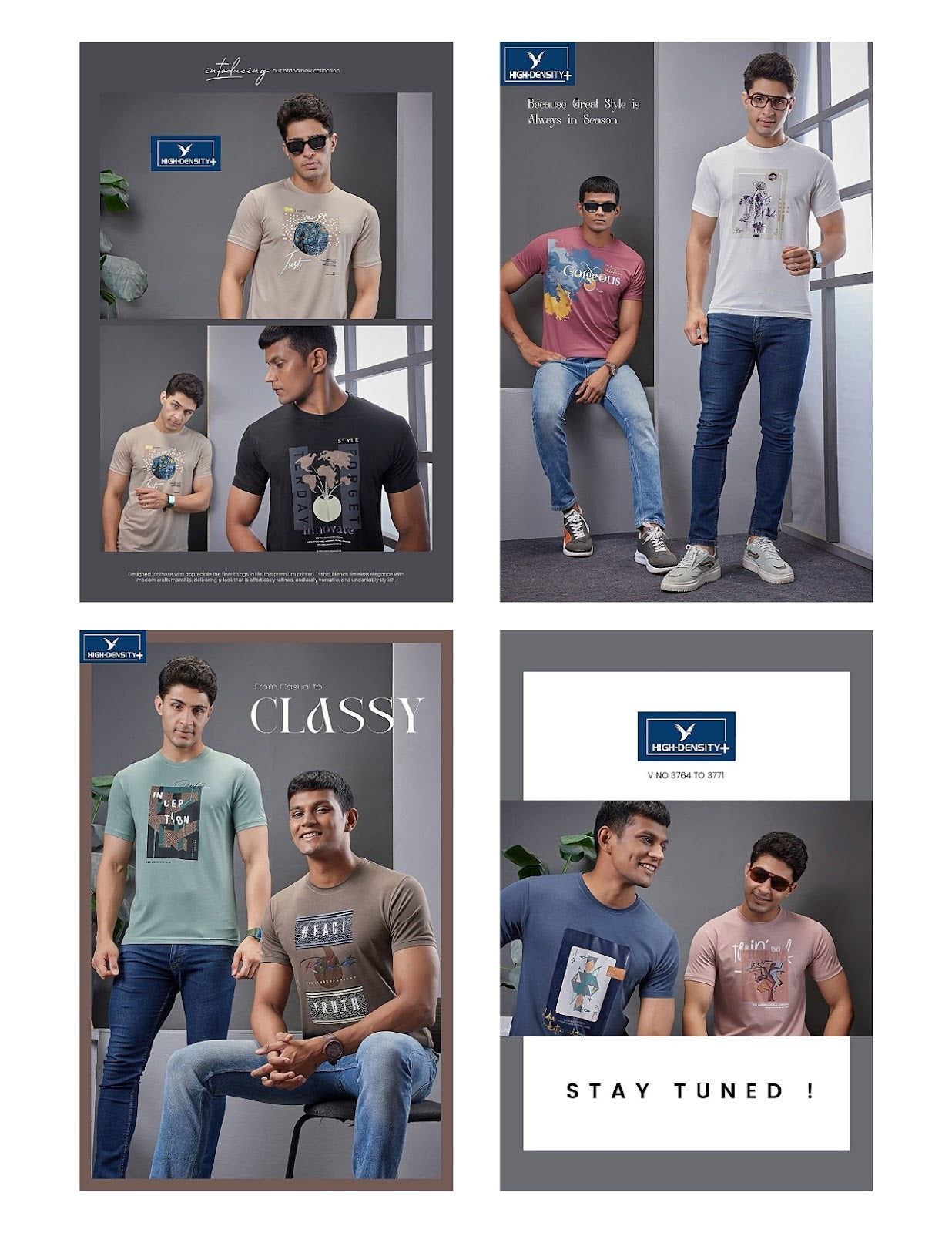 Vol 3764 - 3771 High Density Tencil Lycra Mens Tshirts Manufacturer
