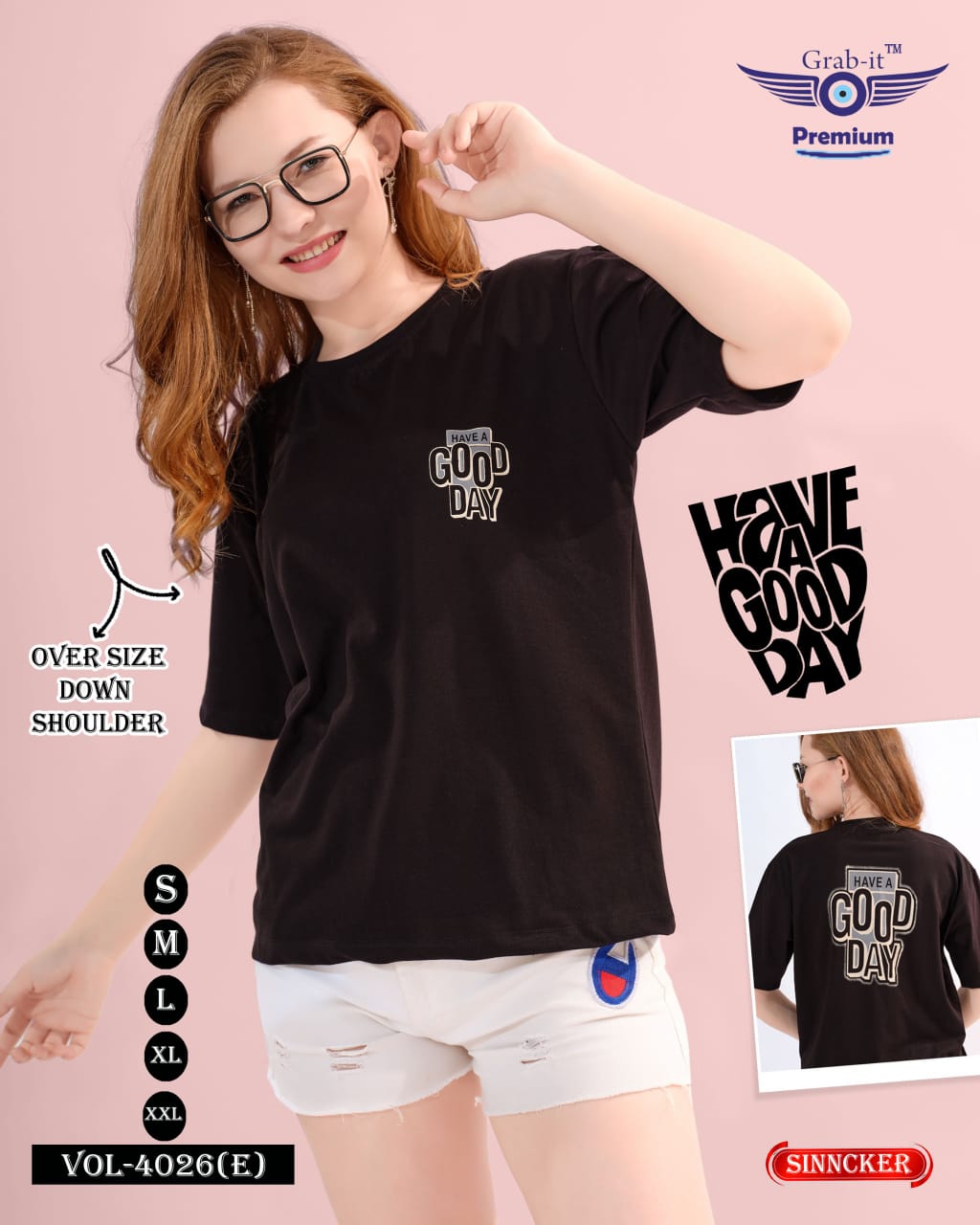 Vol 4026 E Grab It Sinker Women Oversized Tshirt Manufacturer Ahmedabad