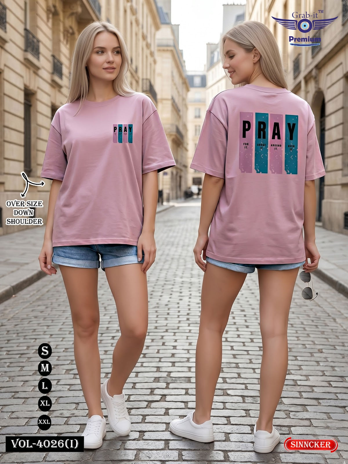 Vol 4026 I Grab It Sinker Women Oversized Tshirt Supplier