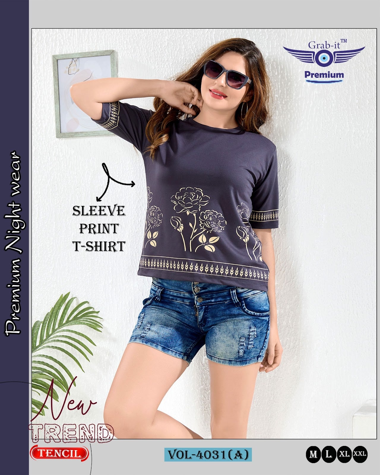 Vol 4031 A Grab It Tencil Women Tshirt Supplier India