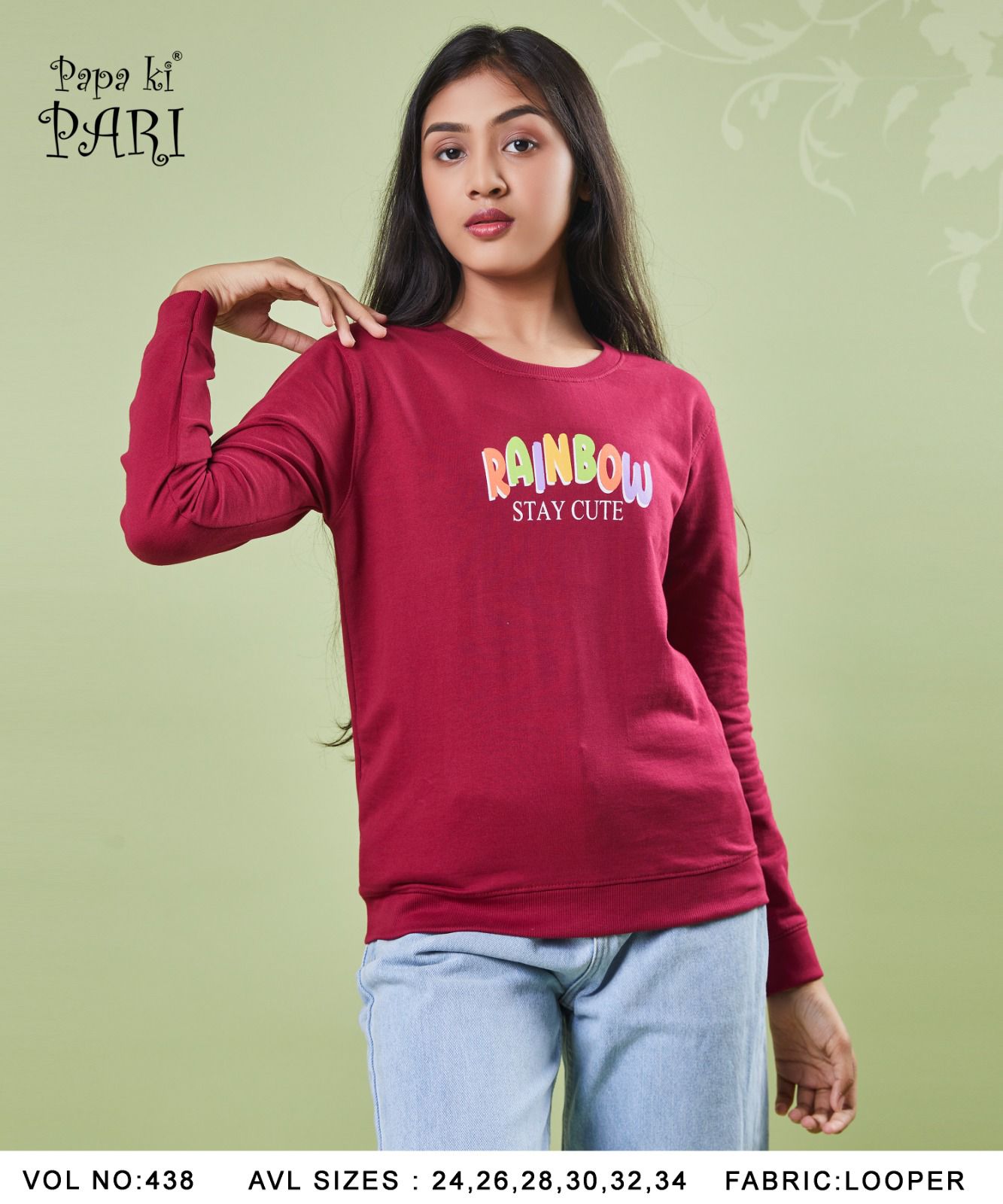 Vol 438 Papa Ki Pari Cotton Looper Girls Tshirt Wholesaler Ahmedabad