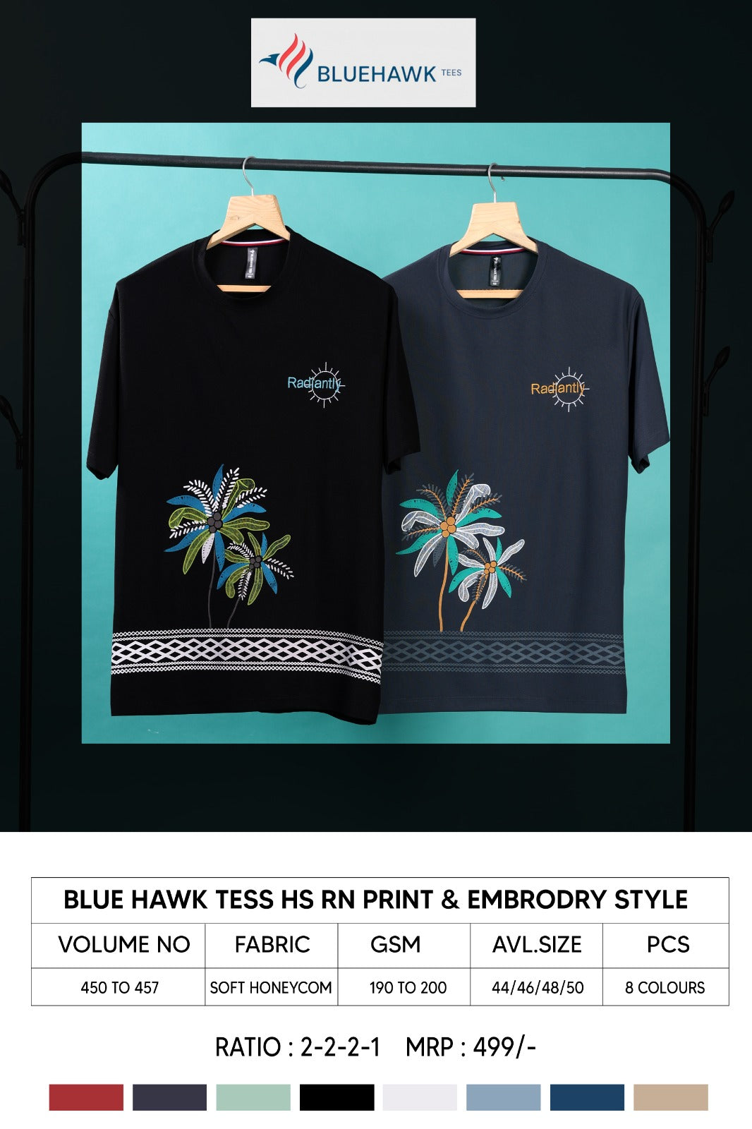 Vol 450 To 457 Bluehawk Honey Comb Mens Tshirts Supplier Gujarat