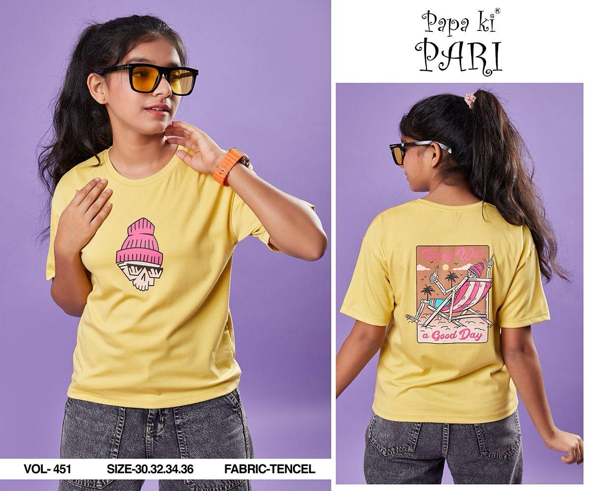 Vol 451 Papa Ki Pari Imported Girls Top Wholesaler India