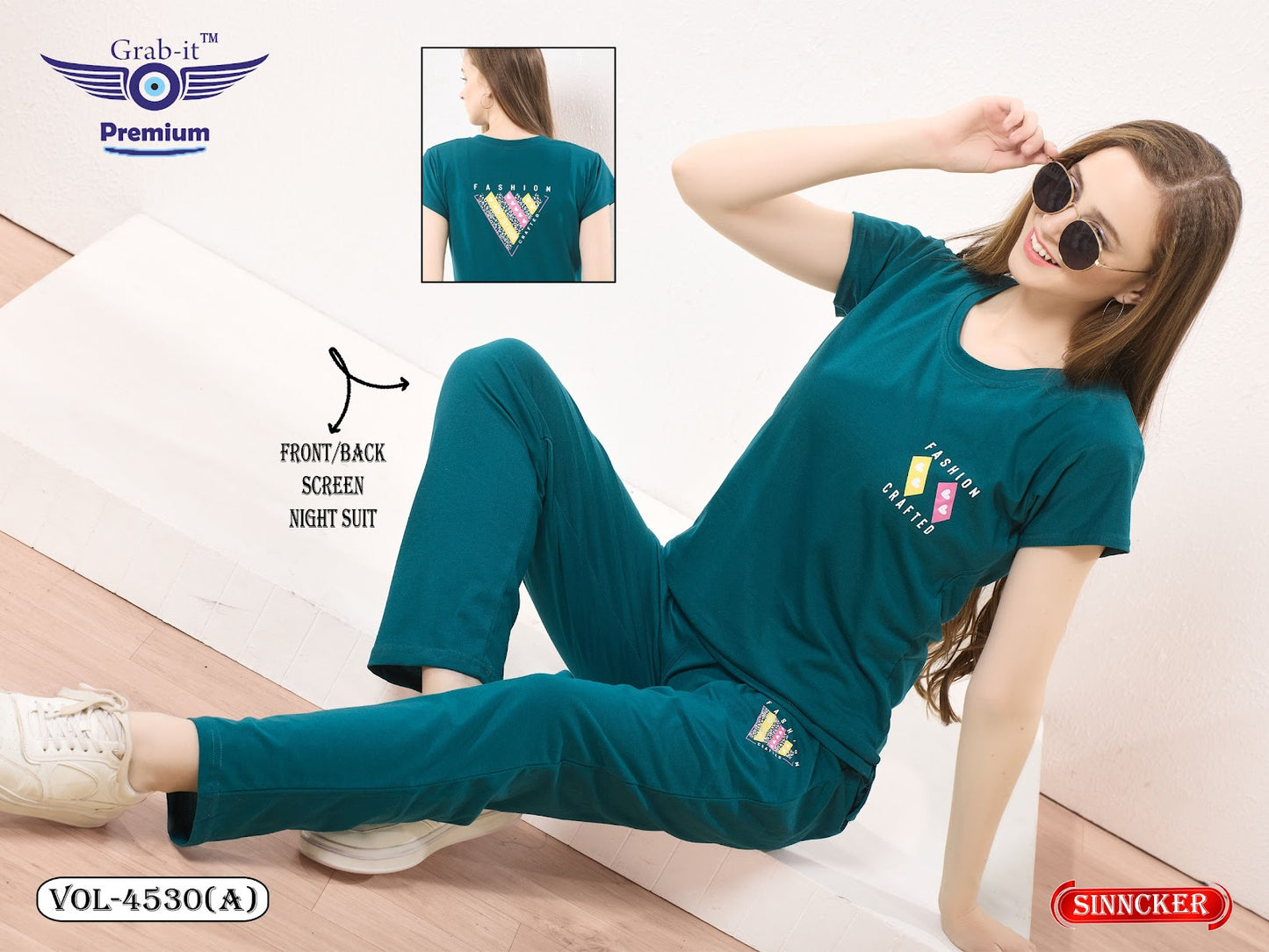 Vol 4530 A Grab It Sinker Pyjama Night Suits Manufacturer Ahmedabad