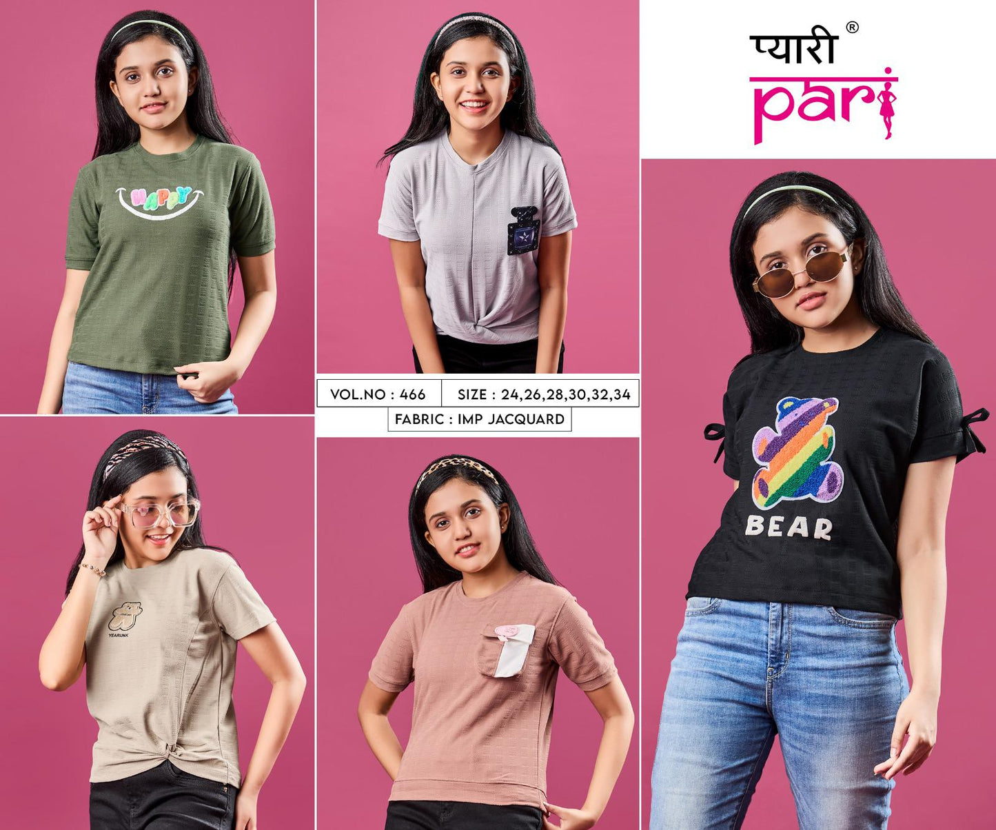 Vol 466 Pyari Pari Imported Girls Top Wholesale