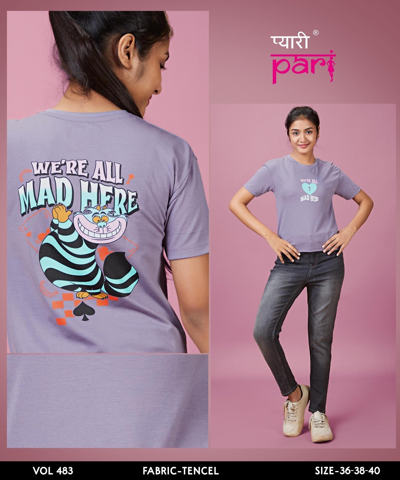 Vol 483 Pyari Pari Lycra Tencil Girls Top Wholesaler India