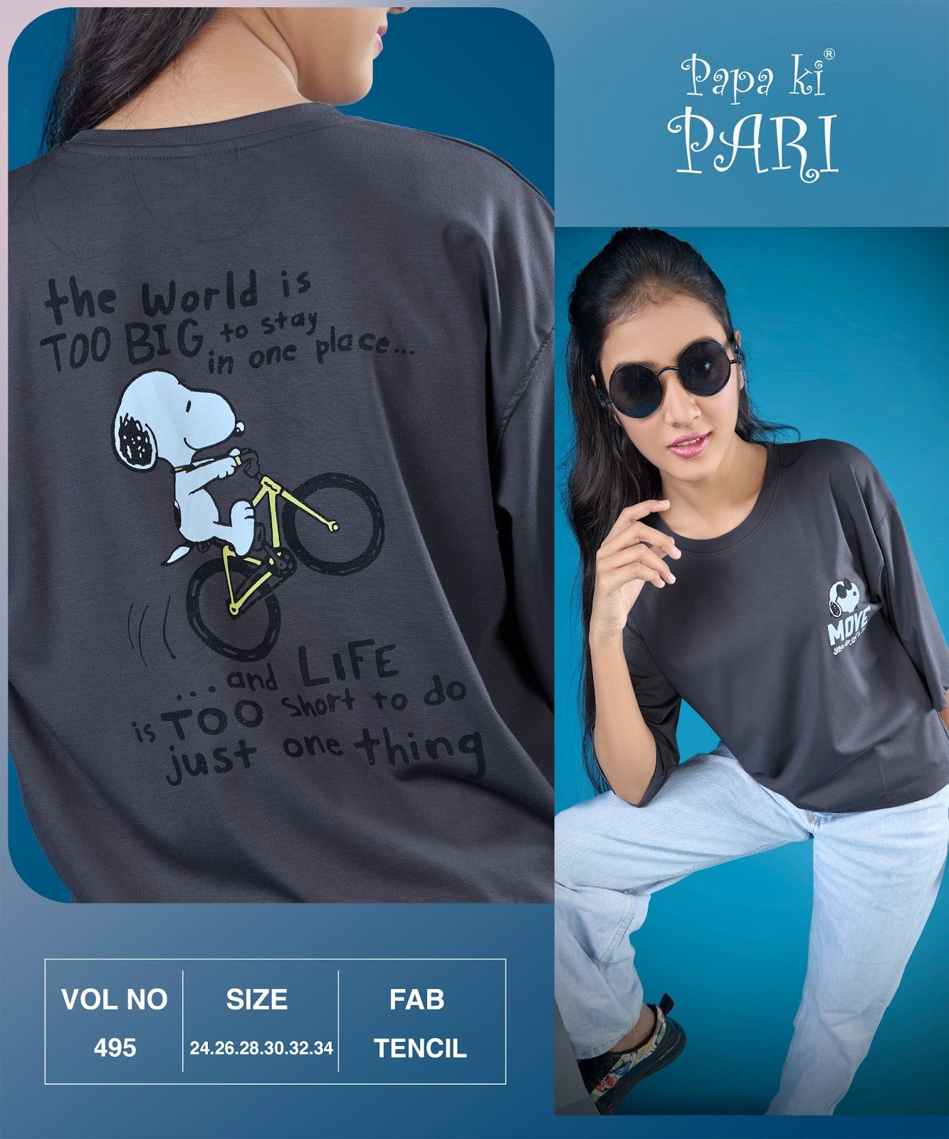 Vol 495 Papa Ki Pari Tencil Girls Top Exporter Gujarat