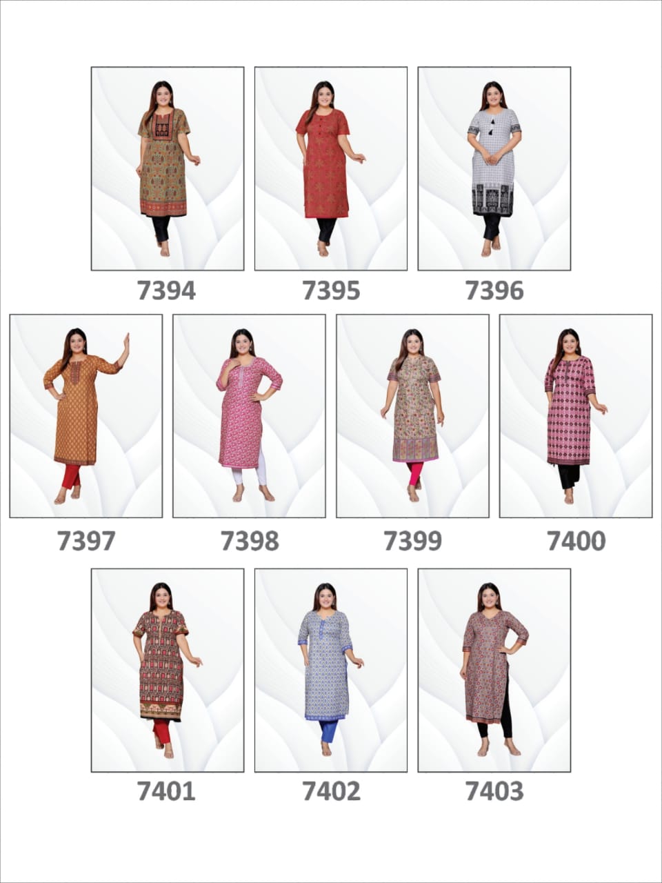 Vol 4 Aarvi Fashions Cotton Plus Size Kurtis Exporter Gujarat